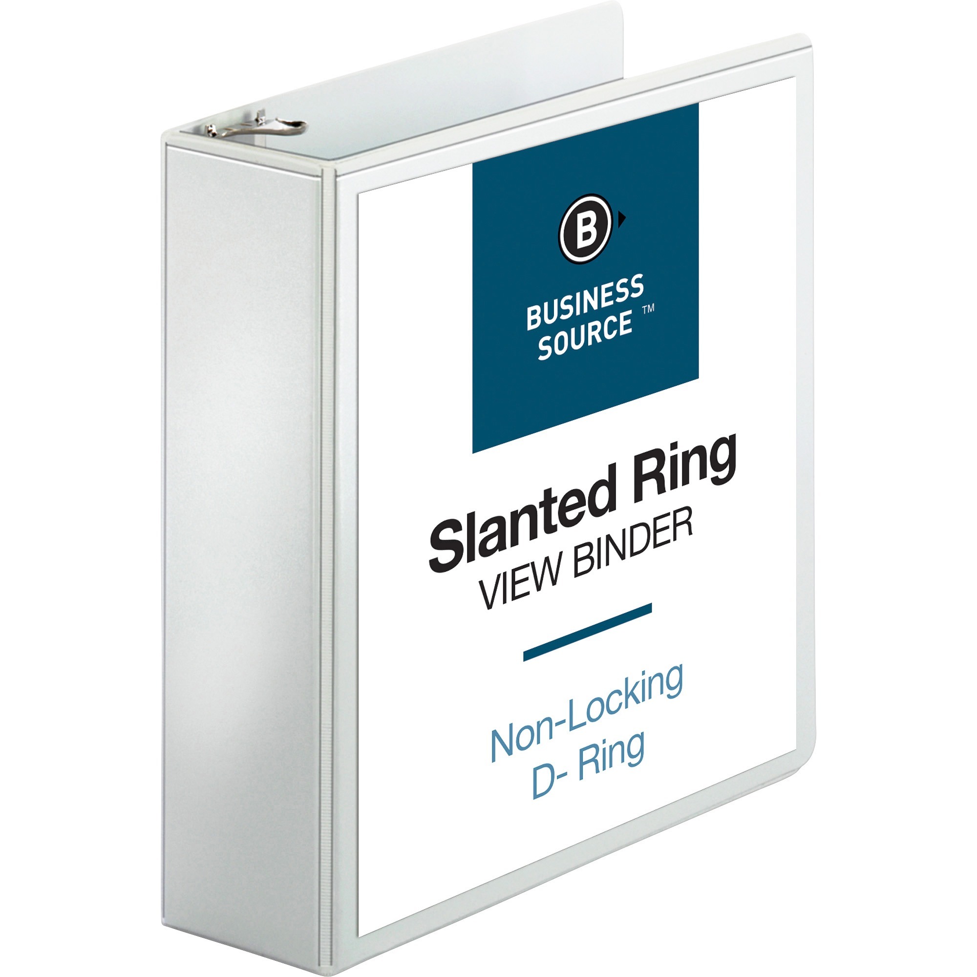 Business Source Basic D-Ring White View Binders - 2 Business Source Basic D-Ring White View Binders - 2