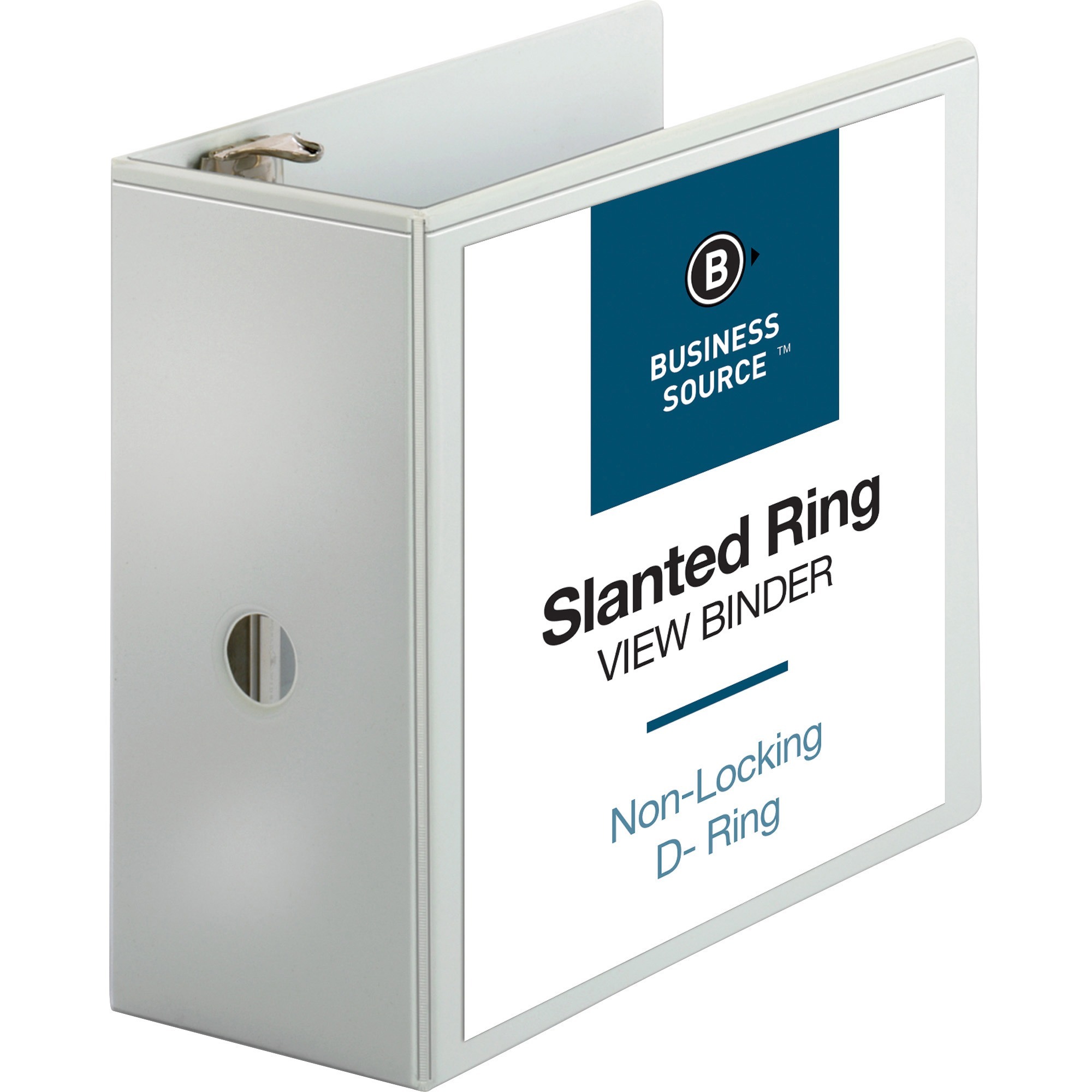 Business Source Basic D-Ring White View Binders - 4 Business Source Basic D-Ring White View Binders - 4