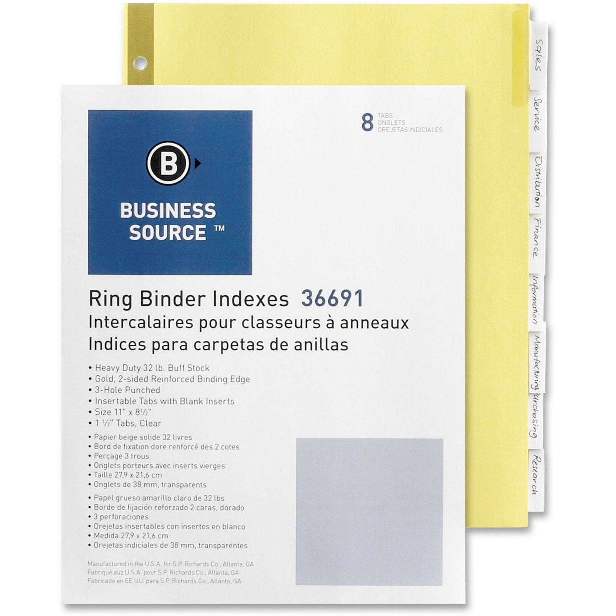 Business Source Reinforced Insertable Tab Indexes - 5 Tab(s)2 Business Source Reinforced Insertable Tab Indexes - 5 Tab(s)2