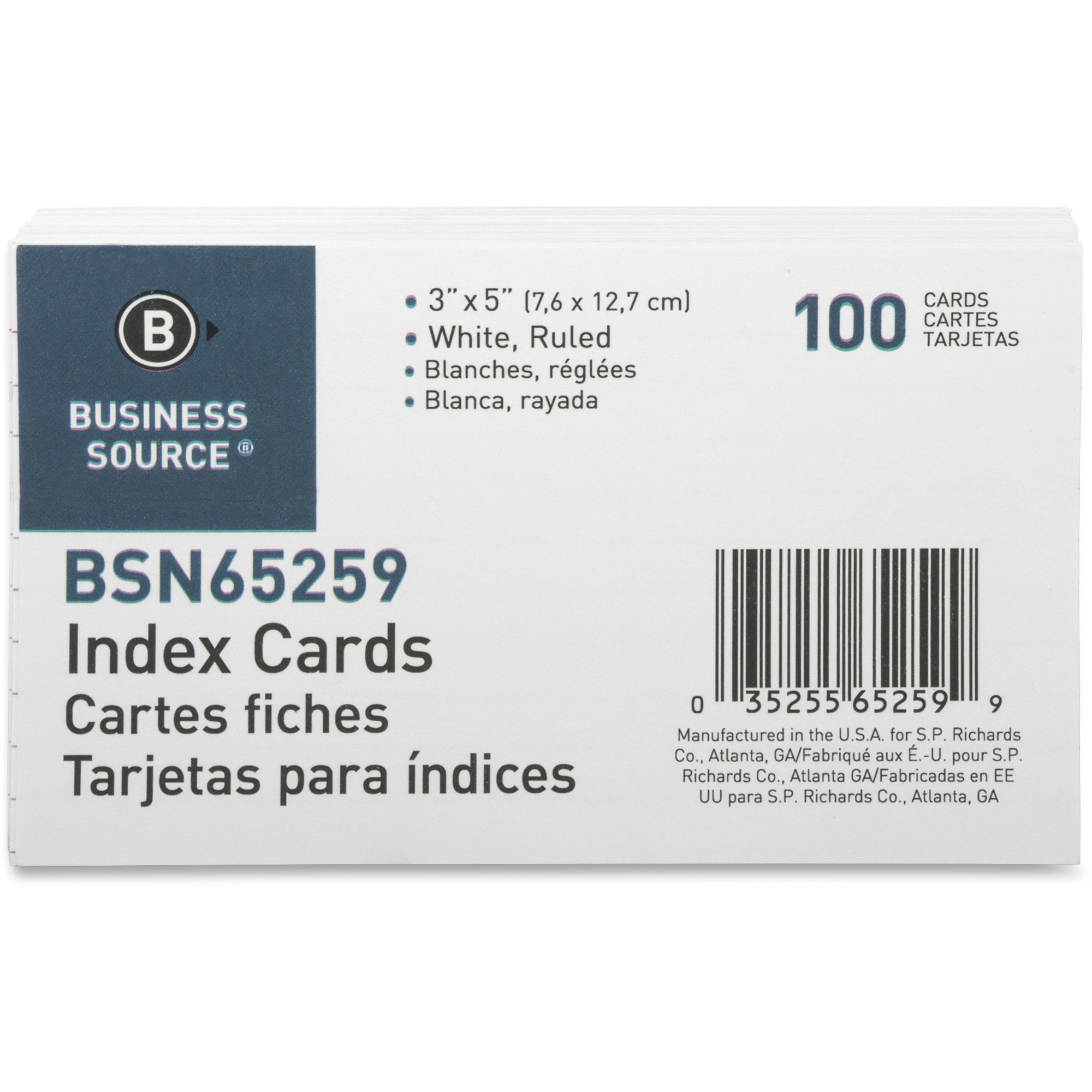 Business Source Ruled Index Cards - 5 Business Source Ruled Index Cards - 5