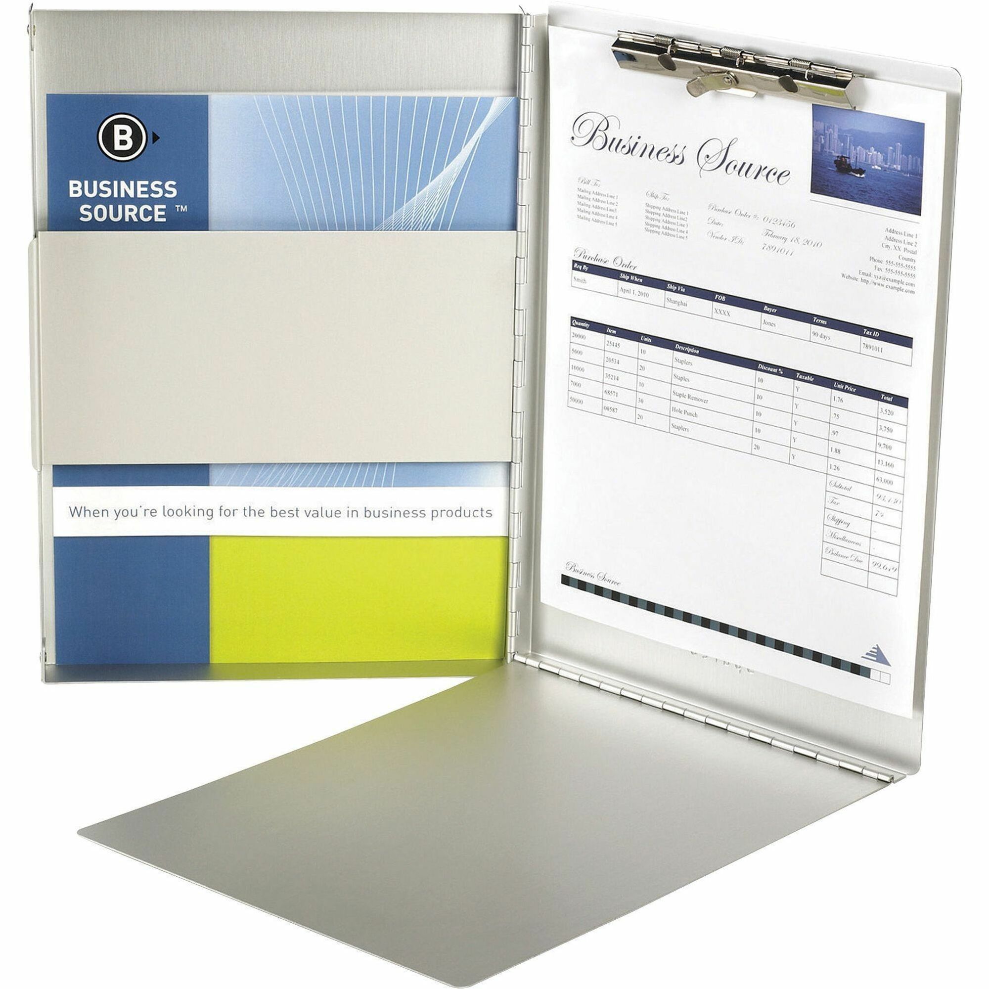 Business Source Anodized Aluminum Form Holder - 0.50 Business Source Anodized Aluminum Form Holder - 0.50