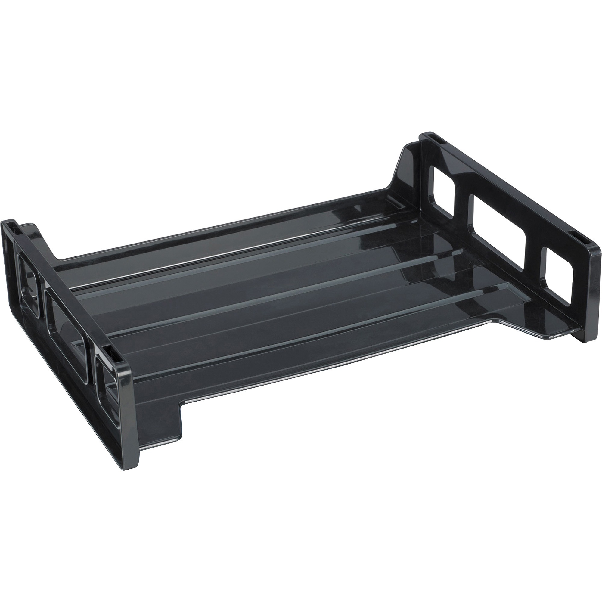 Business Source Side-loading Stackable Letter Trays - Desktop - Stackable - 20% Recycled - Black - 1 Each Business Source Side-loading Stackable Letter Trays - Desktop - Stackable - 20% Recycled - Black - 1 Each