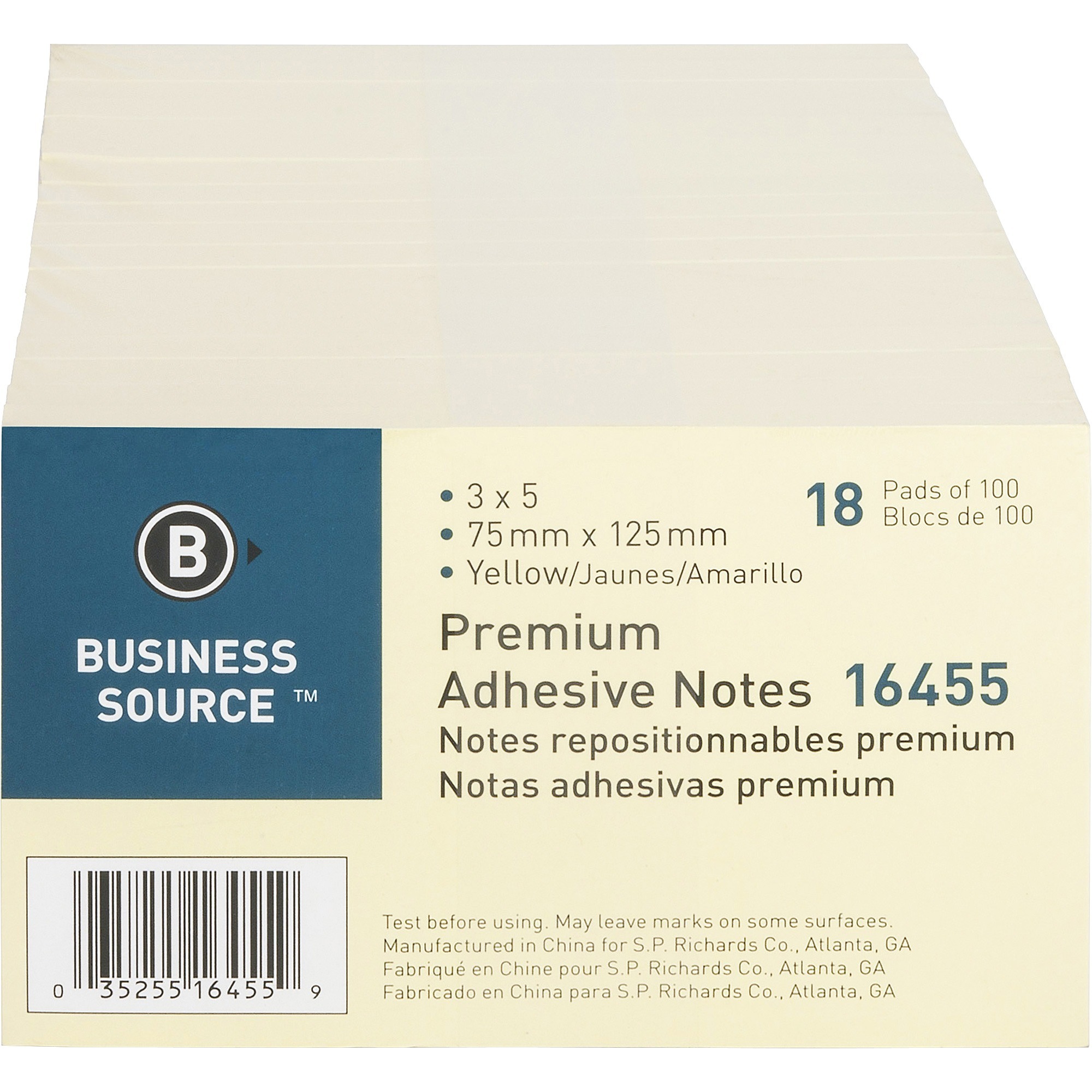 Business Source Repositionable Notes - 3 Business Source Repositionable Notes - 3