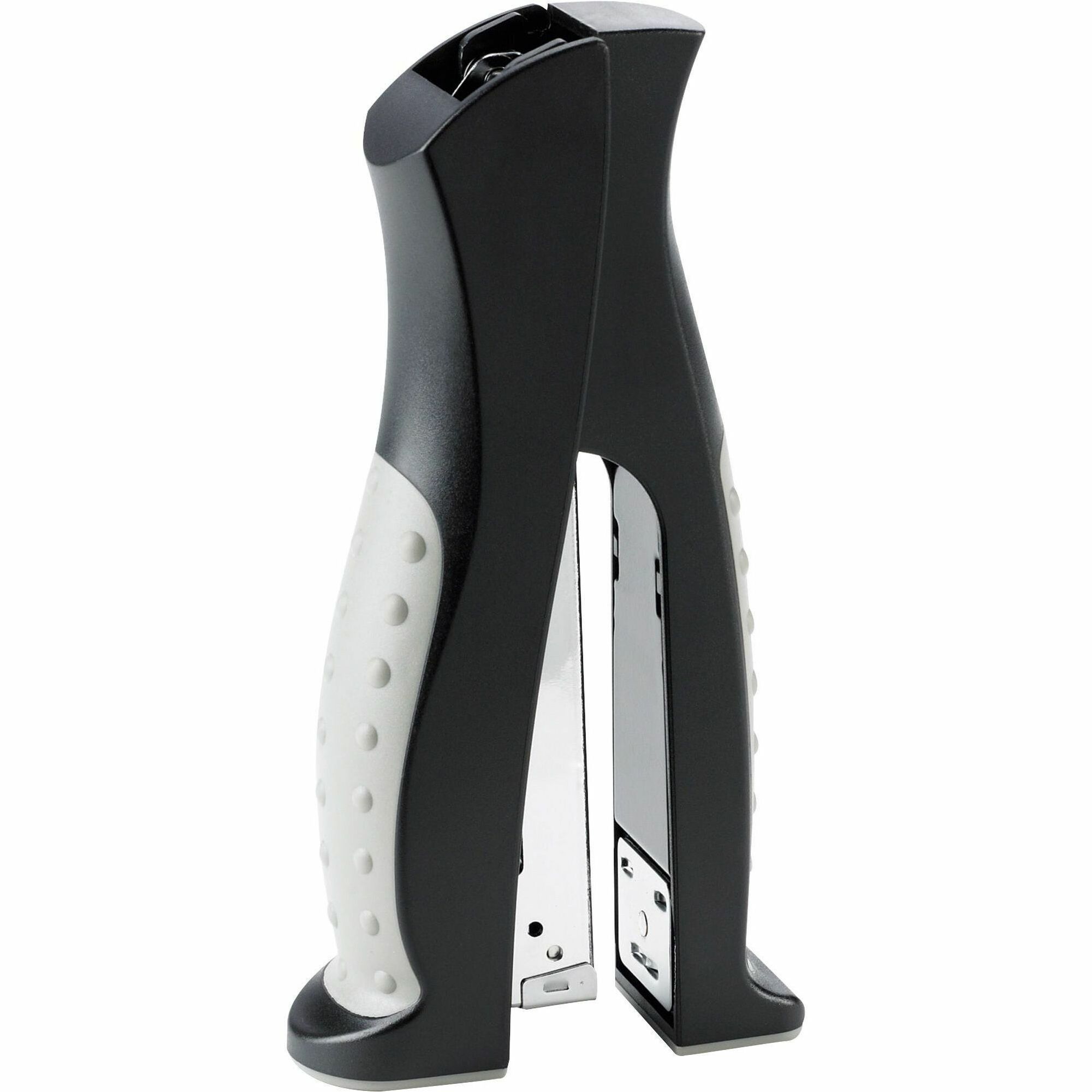 Business Source Full Strip Vertical Desk Stapler - 20 of 80g/m2 Paper Sheets Capacity - 210 Staple Capacity - Full Strip - 1 Each - Black, Gray Business Source Full Strip Vertical Desk Stapler - 20 of 80g/m2 Paper Sheets Capacity - 210 Staple Capacity - Full Strip - 1 Each - Black, Gray