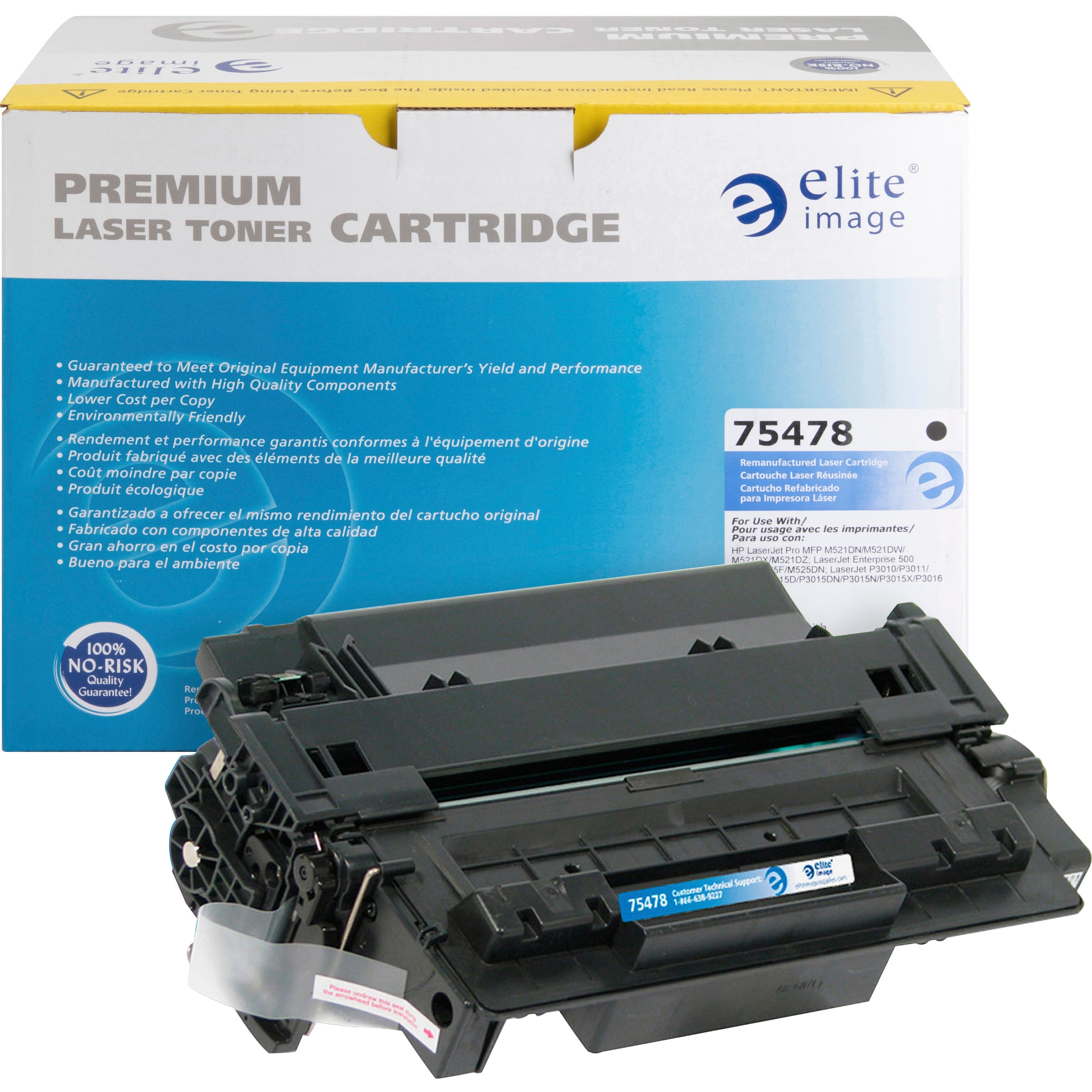 Elite Image Remanufactured Laser Toner Cartridge - Alternative for HP 55A (CE255A) - Black - 1 Each - 6000 Pages Elite Image Remanufactured Laser Toner Cartridge - Alternative for HP 55A (CE255A) - Black - 1 Each - 6000 Pages