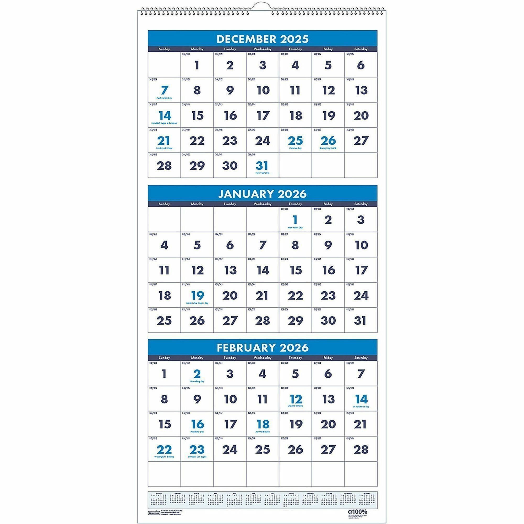 HUMAN MADE 2026 WALL CALENDAR 合計3部 3-month Vertical 17