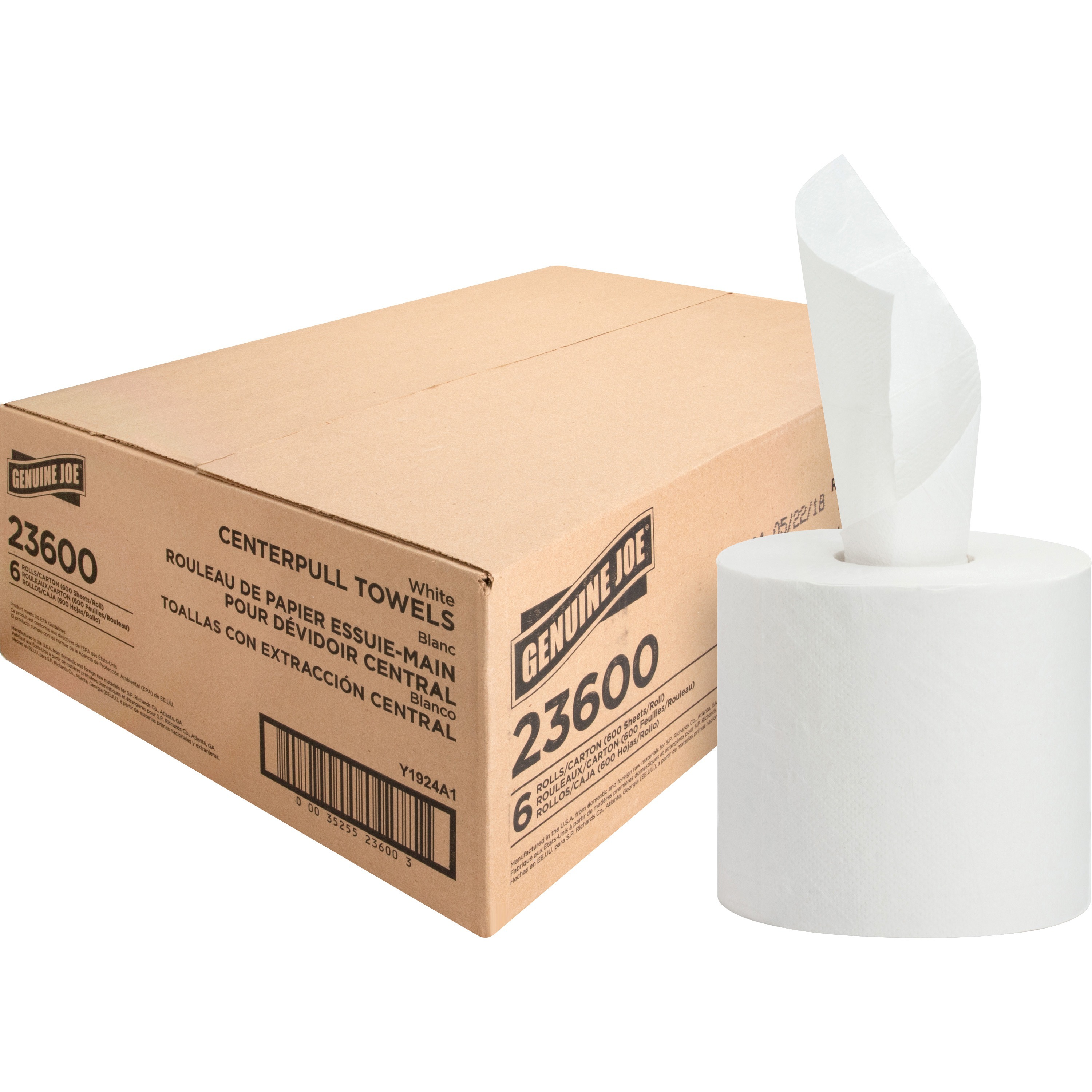 Genuine Joe Centerpull Paper Towels - 2 Ply - 600 Sheets/Roll - 3.02 Genuine Joe Centerpull Paper Towels - 2 Ply - 600 Sheets/Roll - 3.02