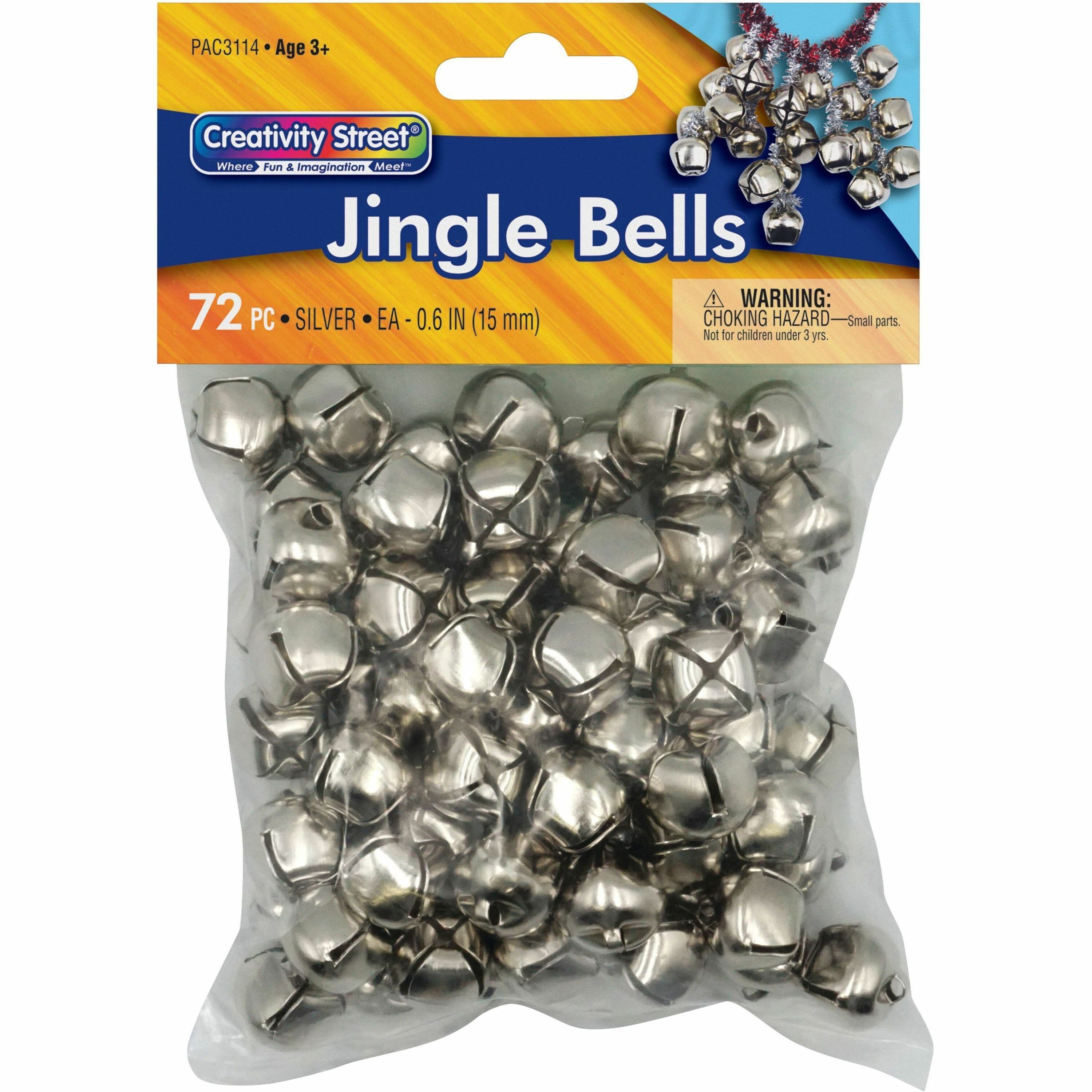 Creativity Street Silver Jingle Bells - Craft Project, Decoration - 72 Piece(s) - 0.59 Creativity Street Silver Jingle Bells - Craft Project, Decoration - 72 Piece(s) - 0.59