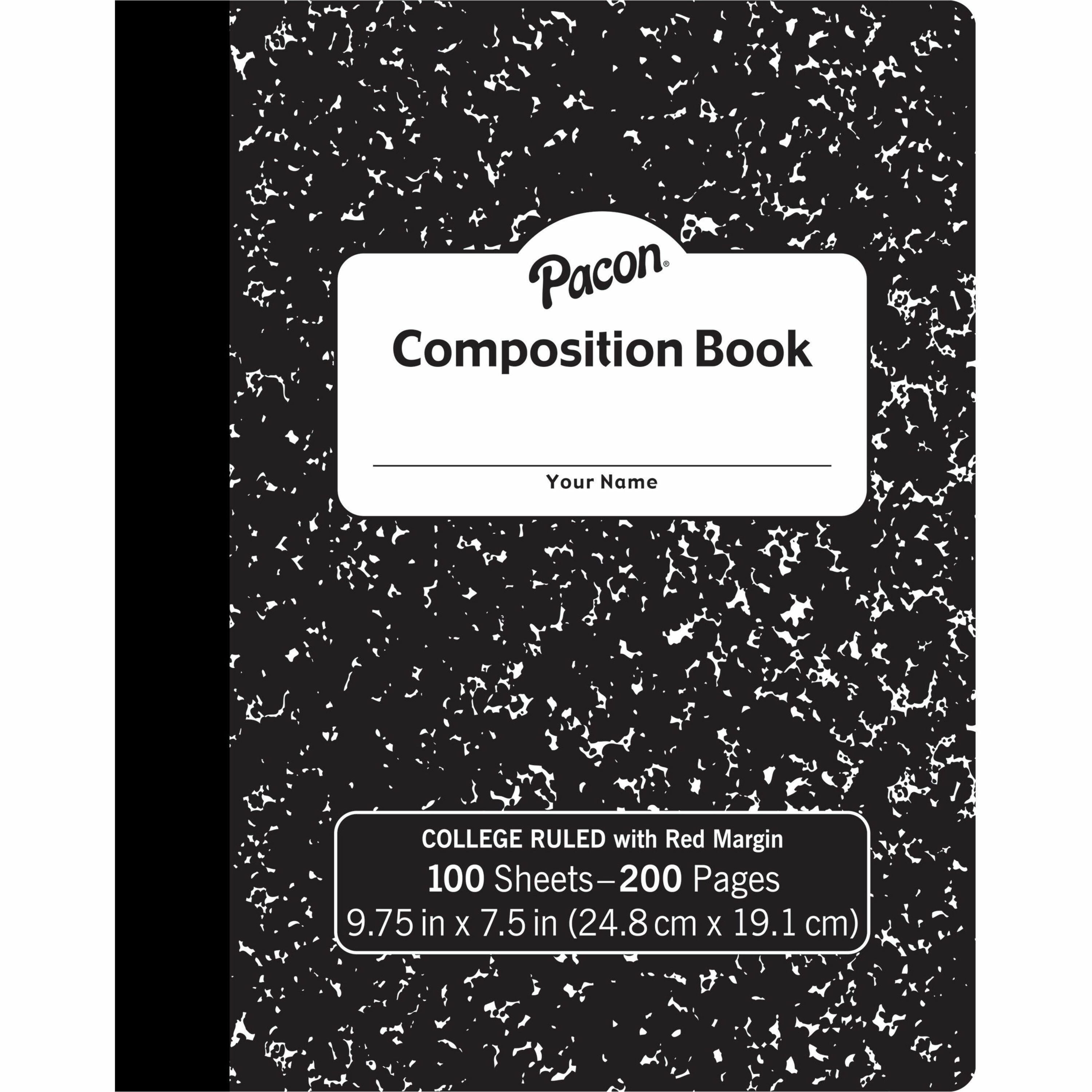 Pacon Composition Book - 100 Sheets - 200 Pages - College Ruled - 0.28 Pacon Composition Book - 100 Sheets - 200 Pages - College Ruled - 0.28