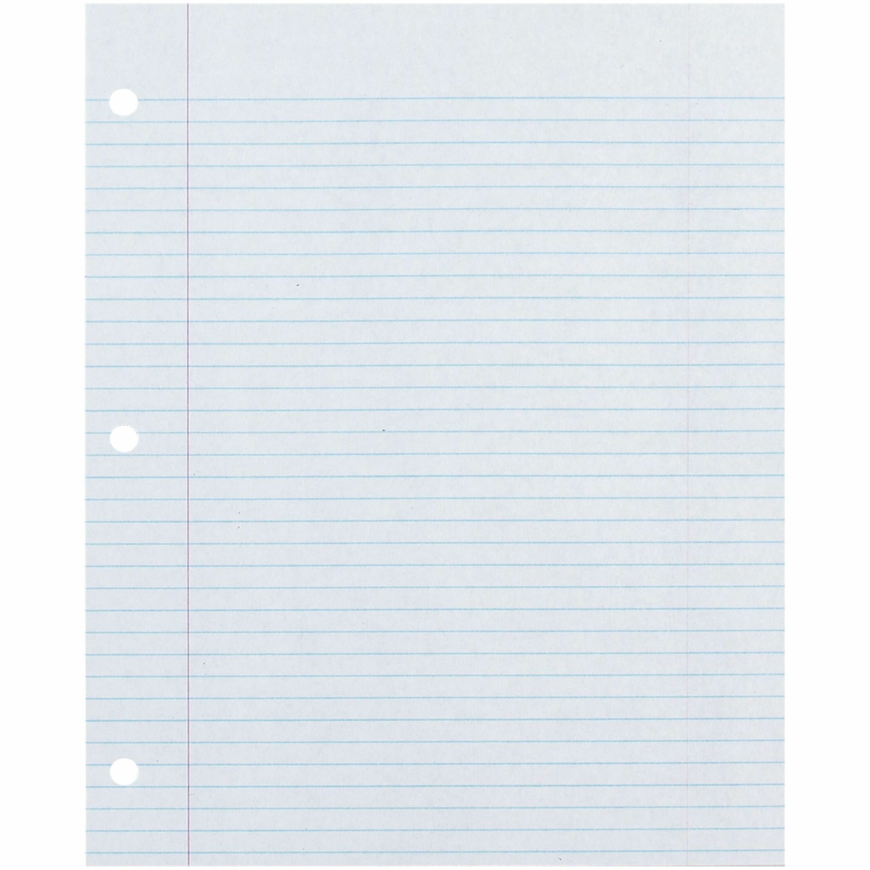 Decorol Recycled Filler Paper - 500 Sheets - Printed - College Ruled - Red Margin - 3 Hole(s) - Letter 8.5 Decorol Recycled Filler Paper - 500 Sheets - Printed - College Ruled - Red Margin - 3 Hole(s) - Letter 8.5