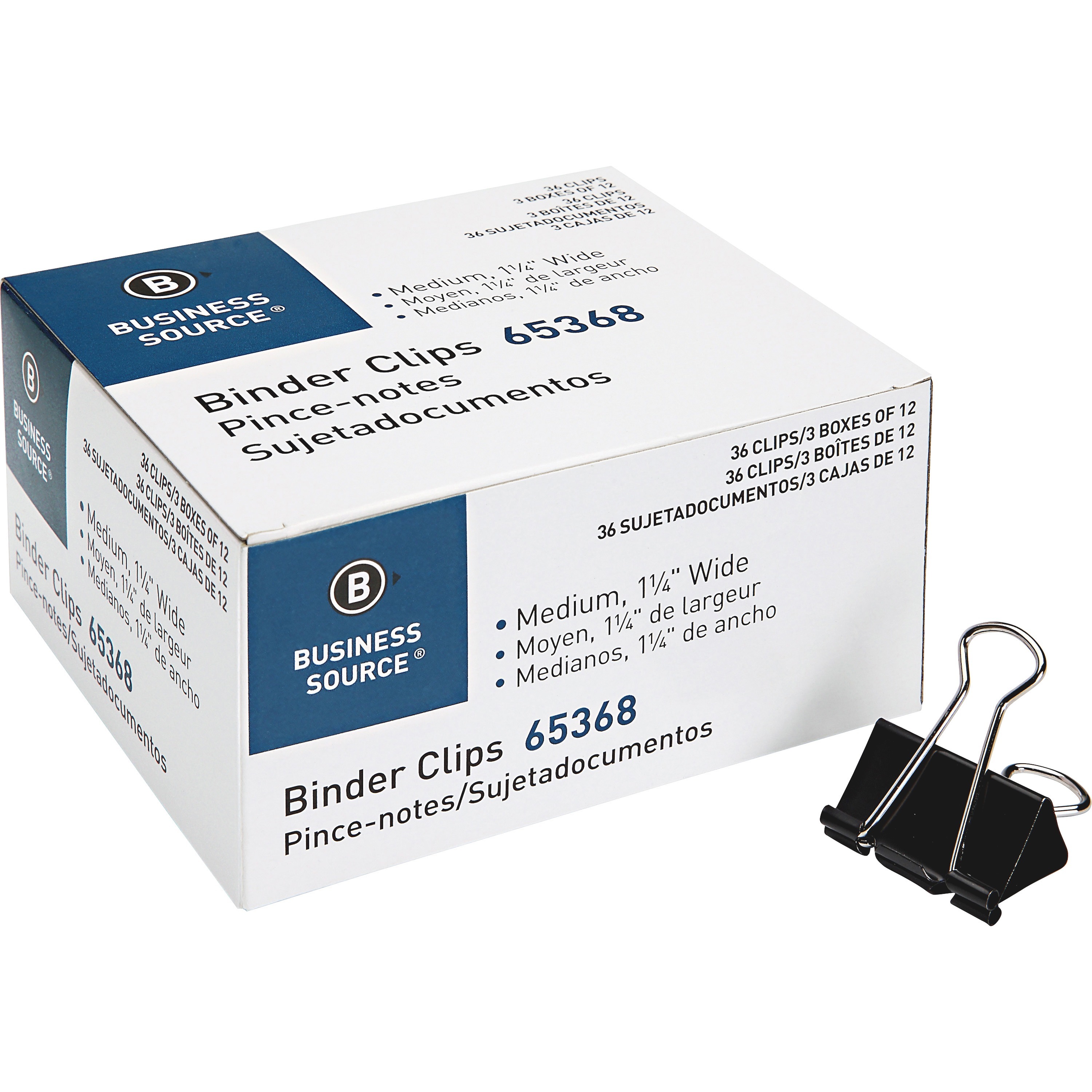 Business Source Binder Clips - Medium - 1.3 Business Source Binder Clips - Medium - 1.3