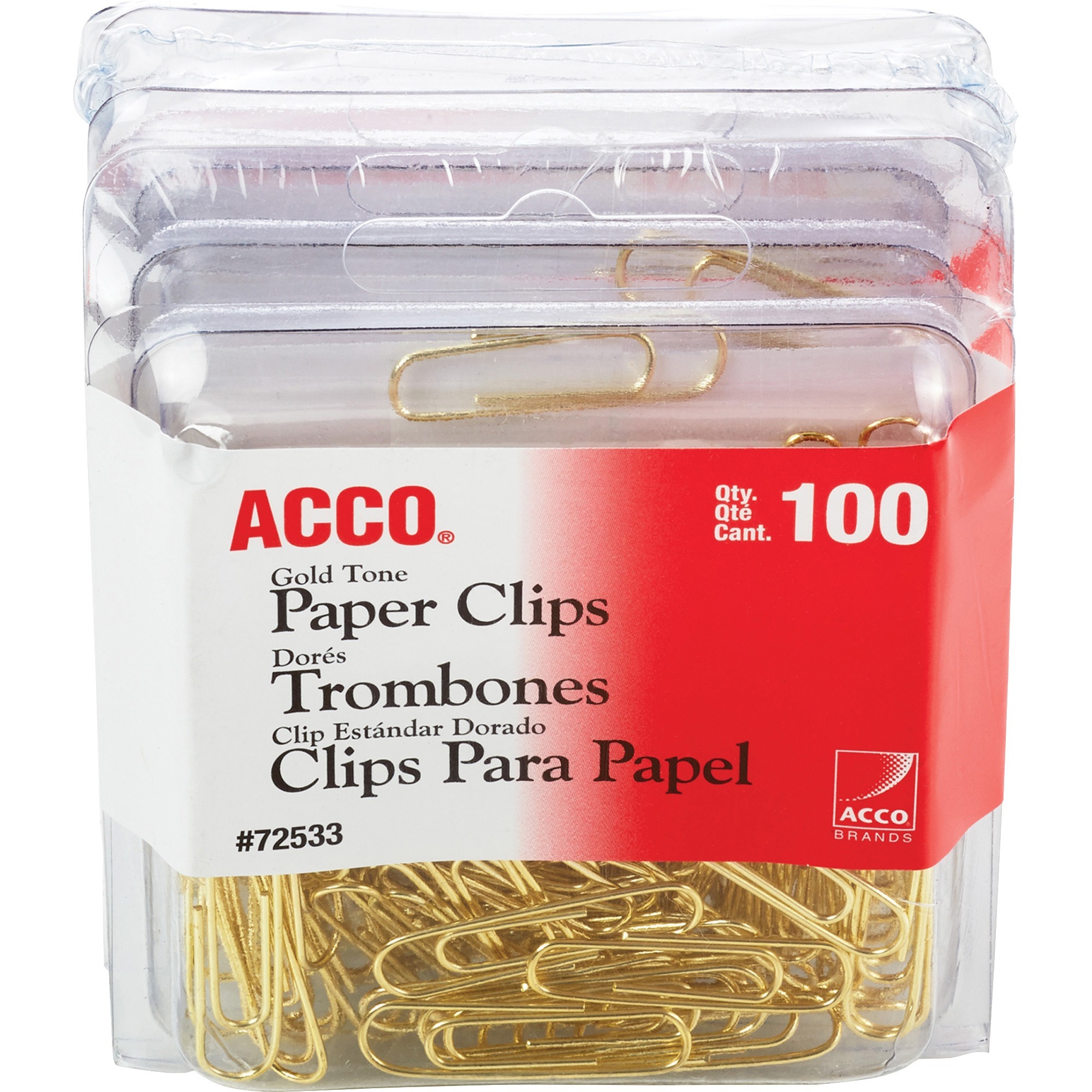 ACCO Gold Tone Paper Clips - No. 2 - 1.4 ACCO Gold Tone Paper Clips - No. 2 - 1.4