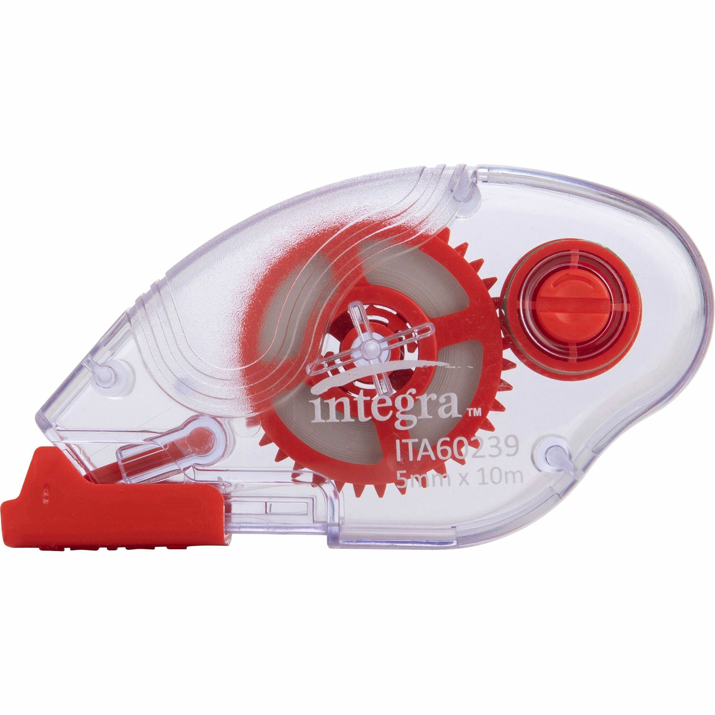 Integra Dispensing Correction Tape - Holds Total 1 Tape(s) - White - 6 / Pack Integra Dispensing Correction Tape - Holds Total 1 Tape(s) - White - 6 / Pack