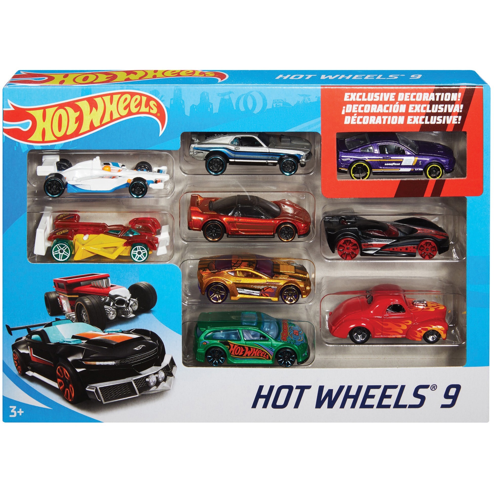 Mattel Hot Wheels 9-Car Gift Pack - Genuine Die Cast Parts - Makes A Great Gift for Kids and Collectors Mattel Hot Wheels 9-Car Gift Pack - Genuine Die Cast Parts - Makes A Great Gift for Kids and Collectors