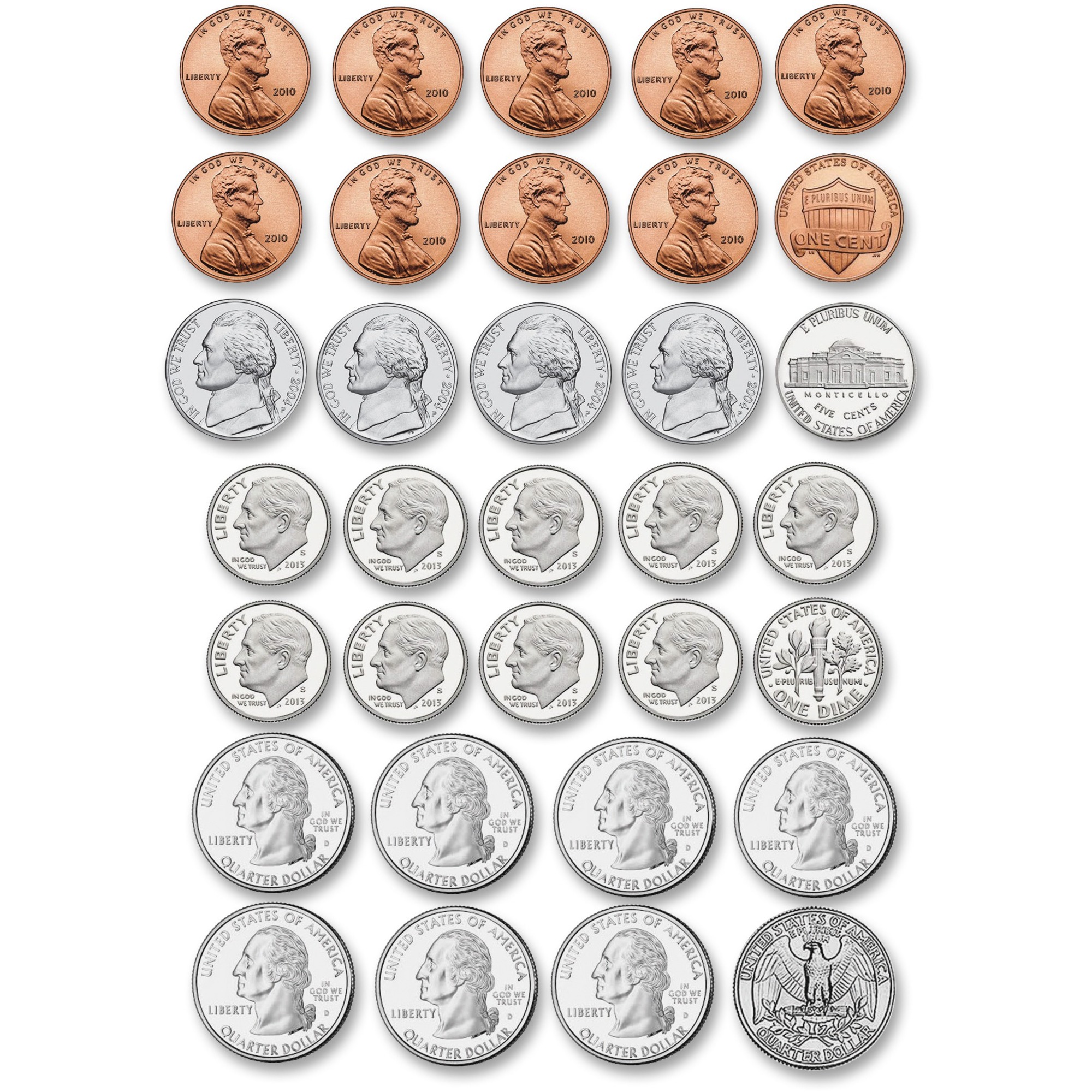 Ashley US Coin Money Set Die-cut Magnets - Theme/Subject: Learning - Skill Learning: Visual - 1 / Set Ashley US Coin Money Set Die-cut Magnets - Theme/Subject: Learning - Skill Learning: Visual - 1 / Set
