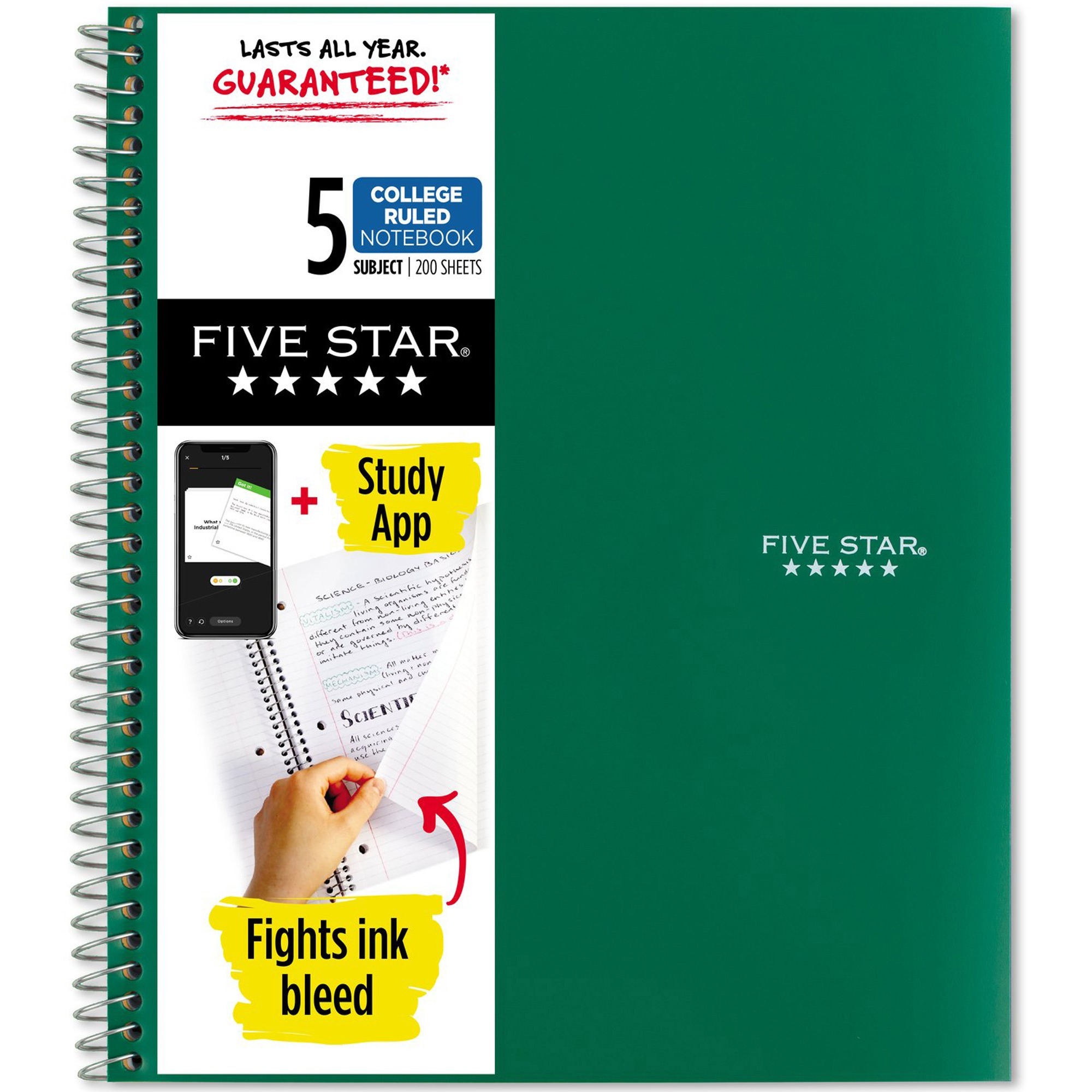 Five Star Wirebound College Rule 5 - subject Notebook - Letter - 200 Sheets - Wire Bound - College Ruled - Letter - 8 1/2 Five Star Wirebound College Rule 5 - subject Notebook - Letter - 200 Sheets - Wire Bound - College Ruled - Letter - 8 1/2