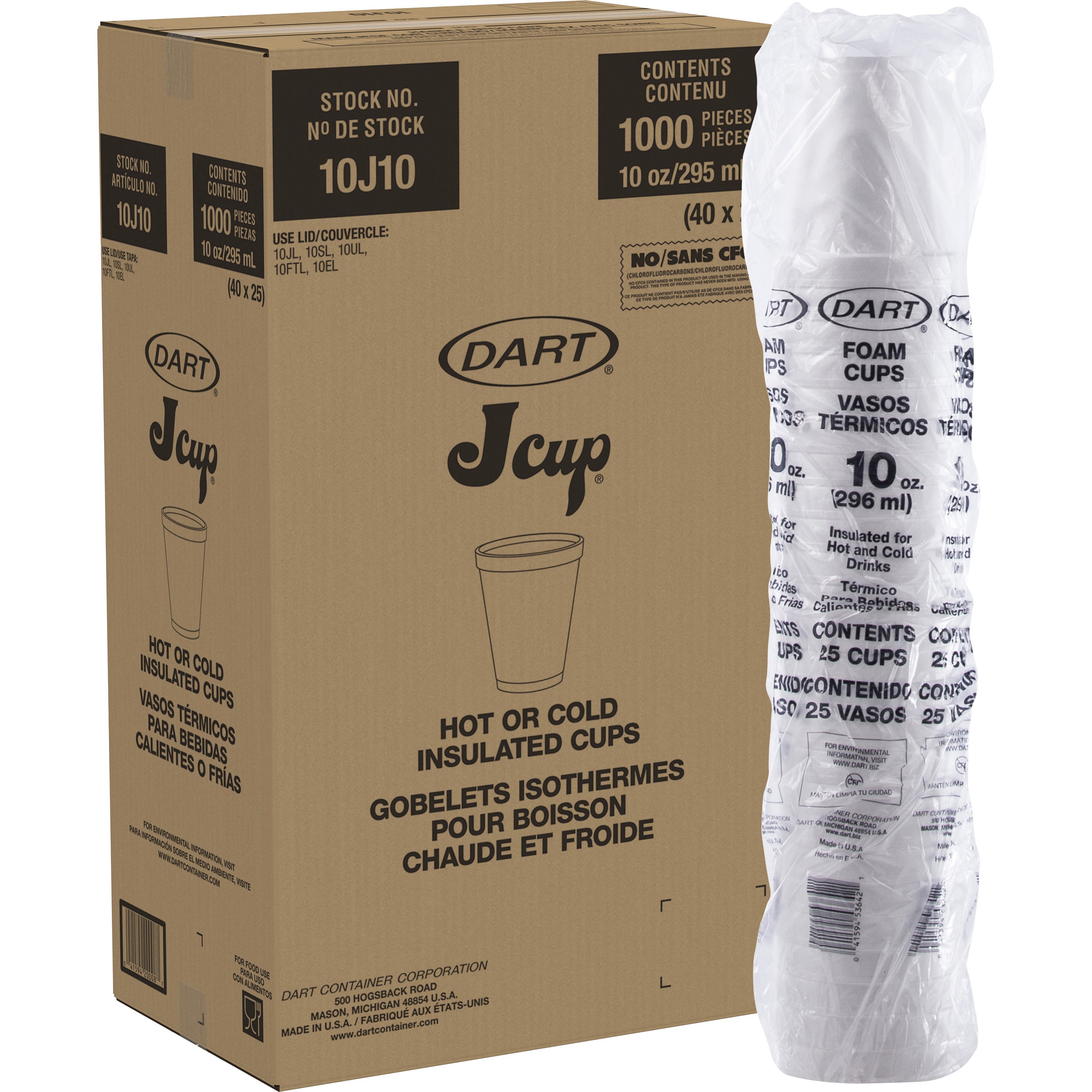 16 Oz Disposable Foam Cups (50 Pack), White Foam Cup Insulates Hot