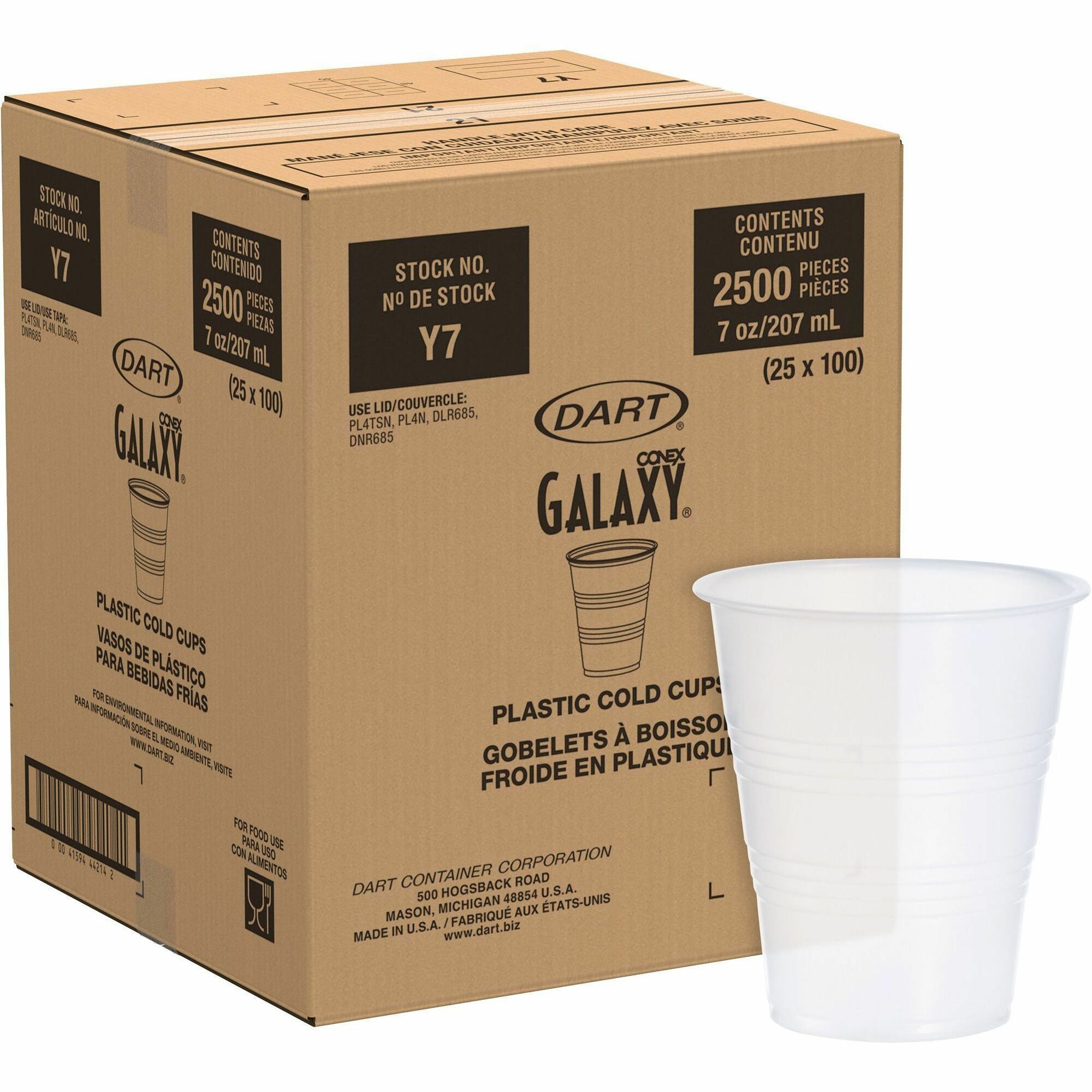 Solo Galaxy 5 oz Plastic Cold Cups - 100.0 / Bag - 25 / Carton - Translucent - Polystyrene - Cold Drink Solo Galaxy 5 oz Plastic Cold Cups - 100.0 / Bag - 25 / Carton - Translucent - Polystyrene - Cold Drink