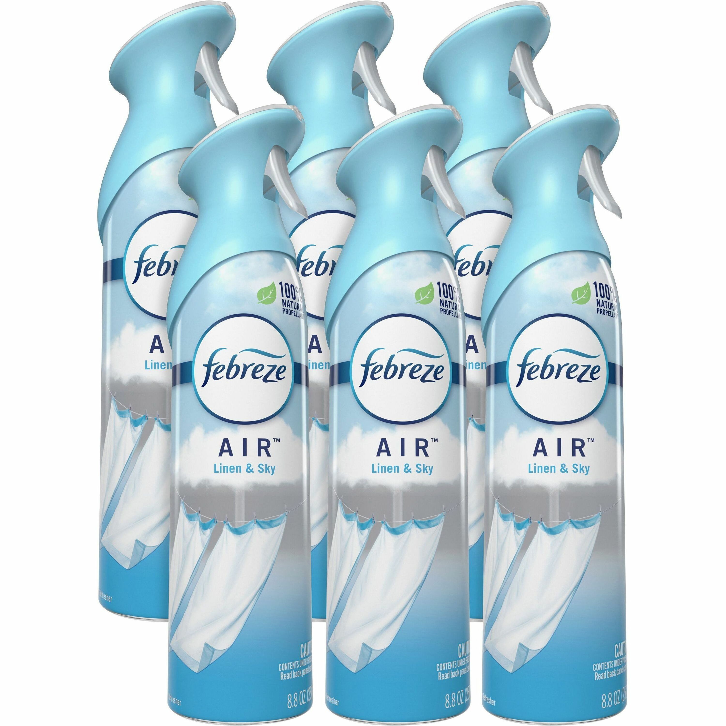 Febreze Odor-Fighting Air Freshener - Spray - 8.8 fl oz (0.3 quart) - Linen & Sky - 6 / Carton - Odor Neutralizer, VOC-free Febreze Odor-Fighting Air Freshener - Spray - 8.8 fl oz (0.3 quart) - Linen & Sky - 6 / Carton - Odor Neutralizer, VOC-free