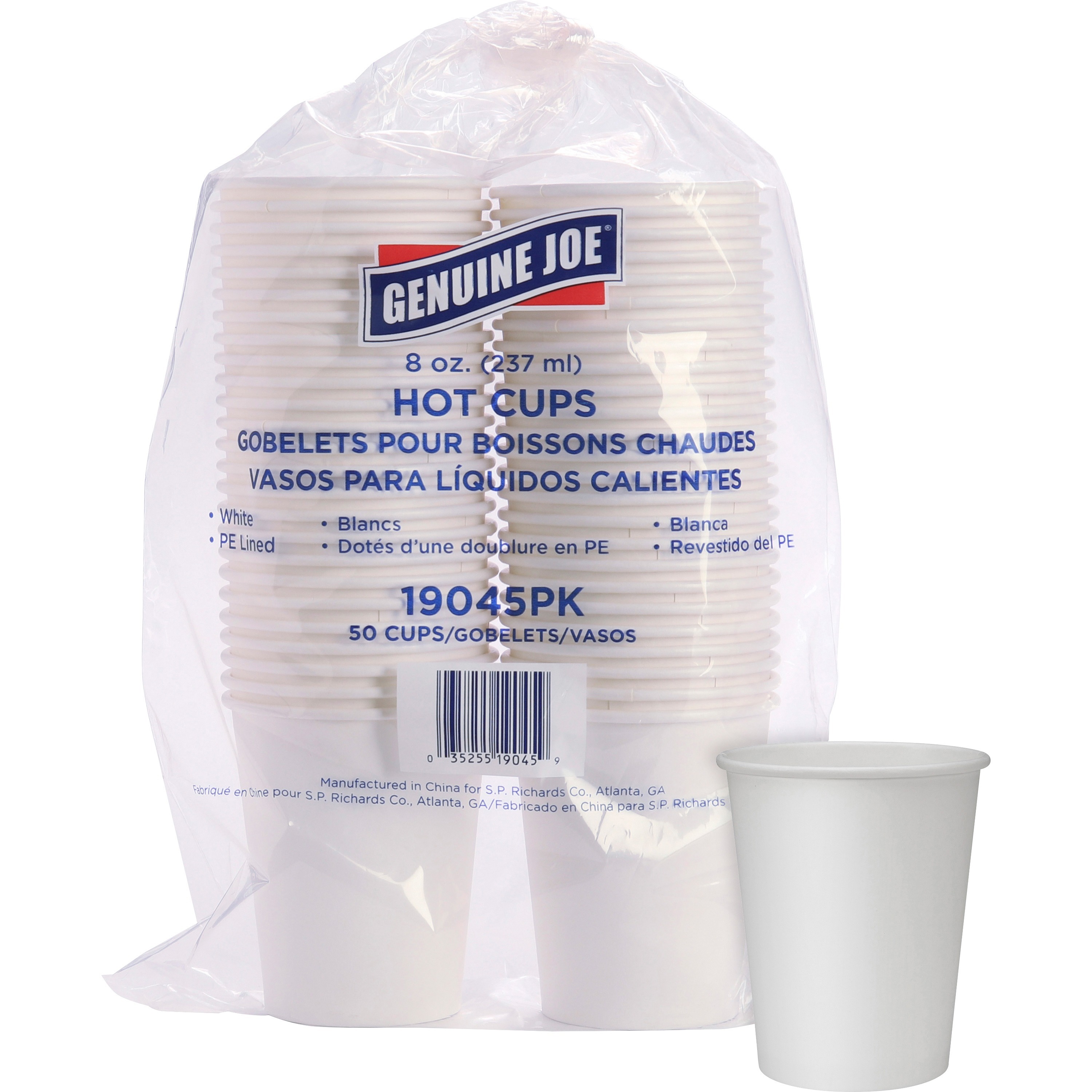 Genuine Joe 8 oz Disposable Hot Cups - 50.0 / Pack - 5 / Bundle - White - Polyurethane - Hot Drink, Hot Drink, Beverage Genuine Joe 8 oz Disposable Hot Cups - 50.0 / Pack - 5 / Bundle - White - Polyurethane - Hot Drink, Hot Drink, Beverage