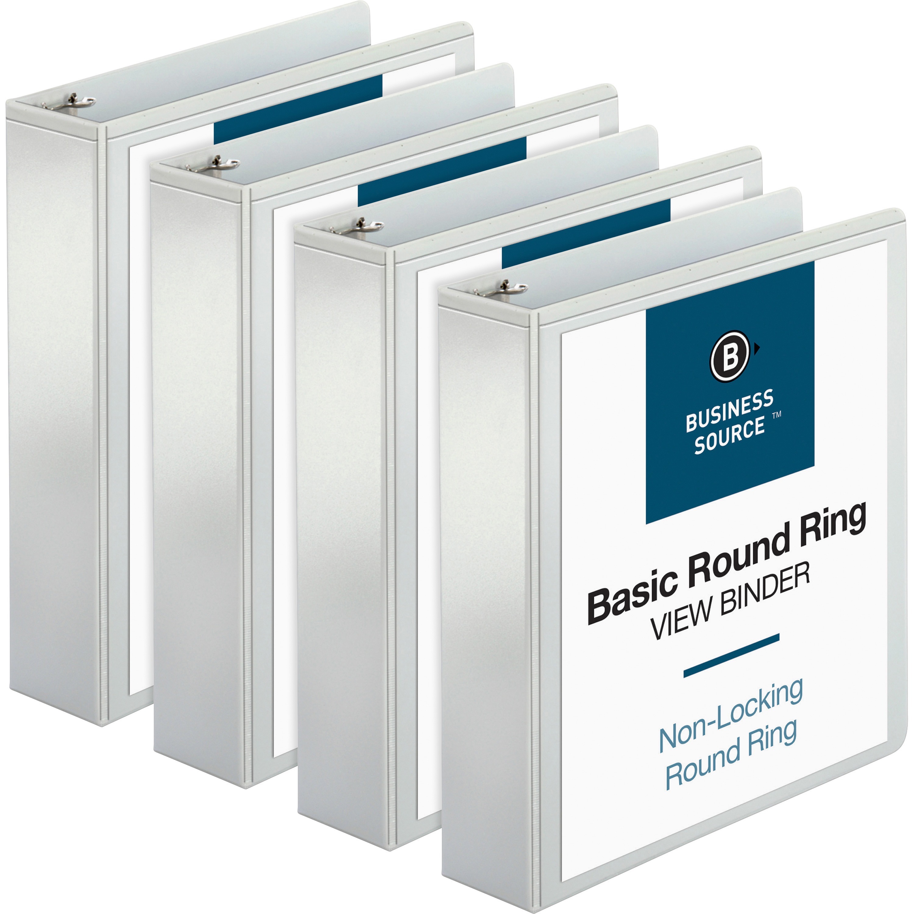 Business Source Round-ring View Binder - 3 Business Source Round-ring View Binder - 3