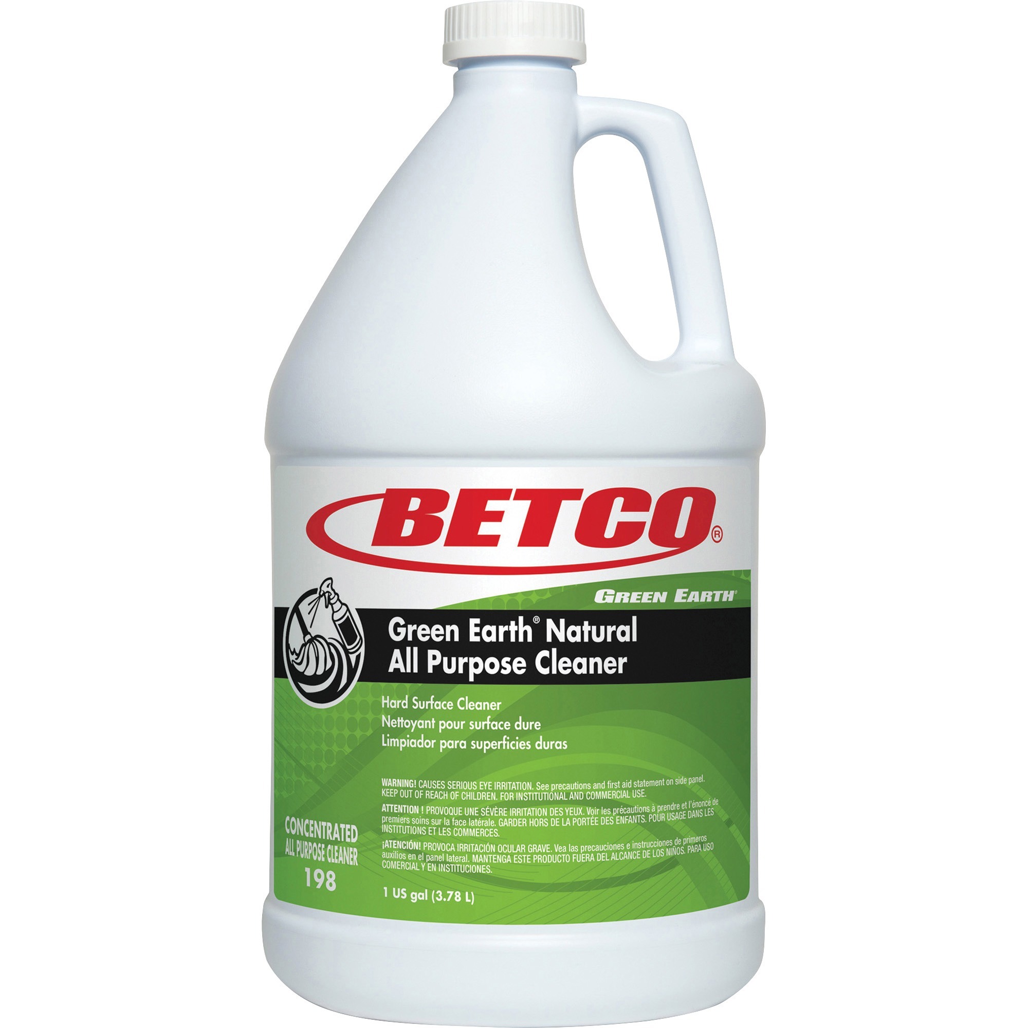 Green Earth Natural All Purpose Cleaner - Concentrate - 128 fl oz (4 quart) - Clean ScentBottle - 1 Each - Bio-based, Solvent-free, Streak-free, Non-smearing - Green Green Earth Natural All Purpose Cleaner - Concentrate - 128 fl oz (4 quart) - Clean ScentBottle - 1 Each - Bio-based, Solvent-free, Streak-free, Non-smearing - Green