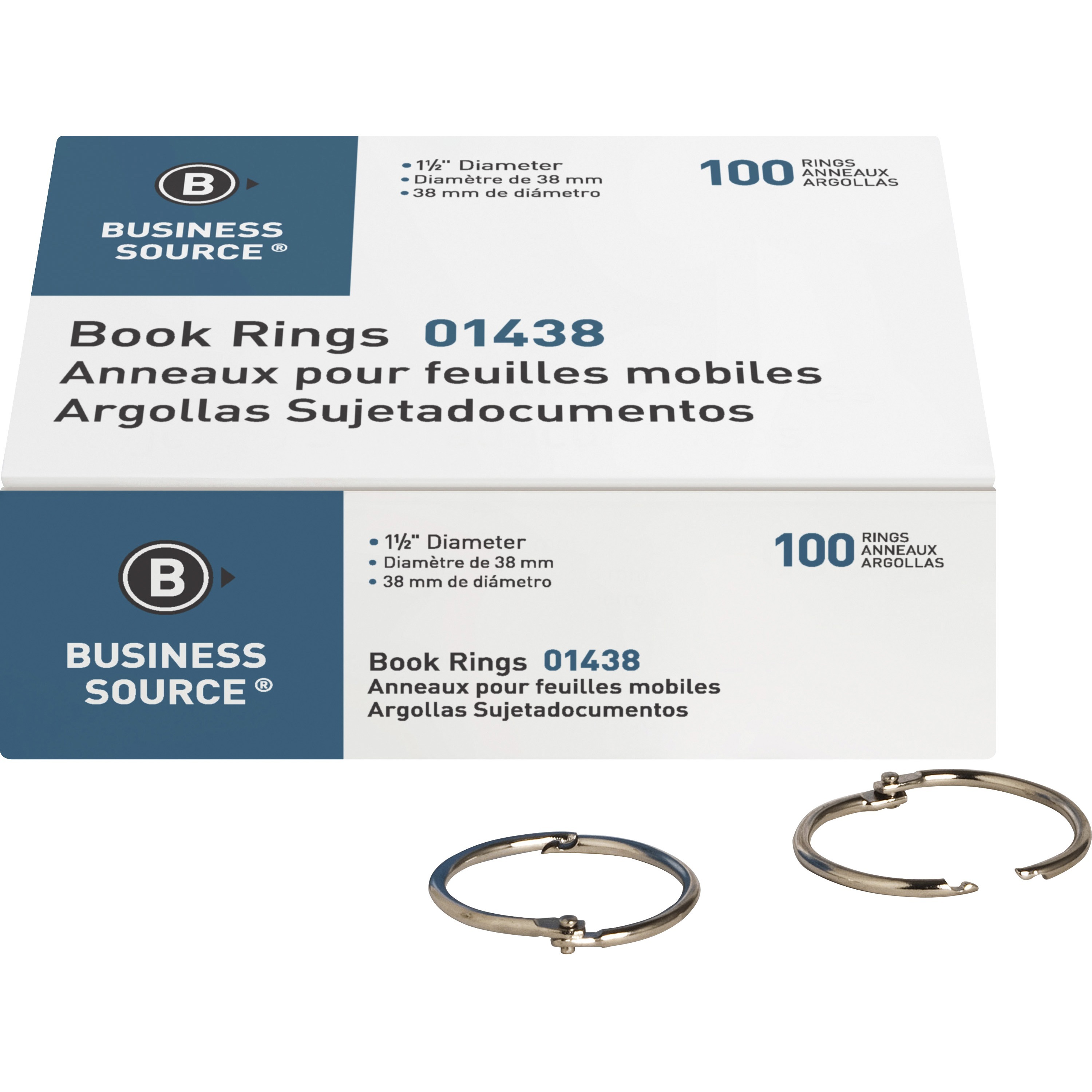 Business Source Standard Book Rings - 1 Business Source Standard Book Rings - 1