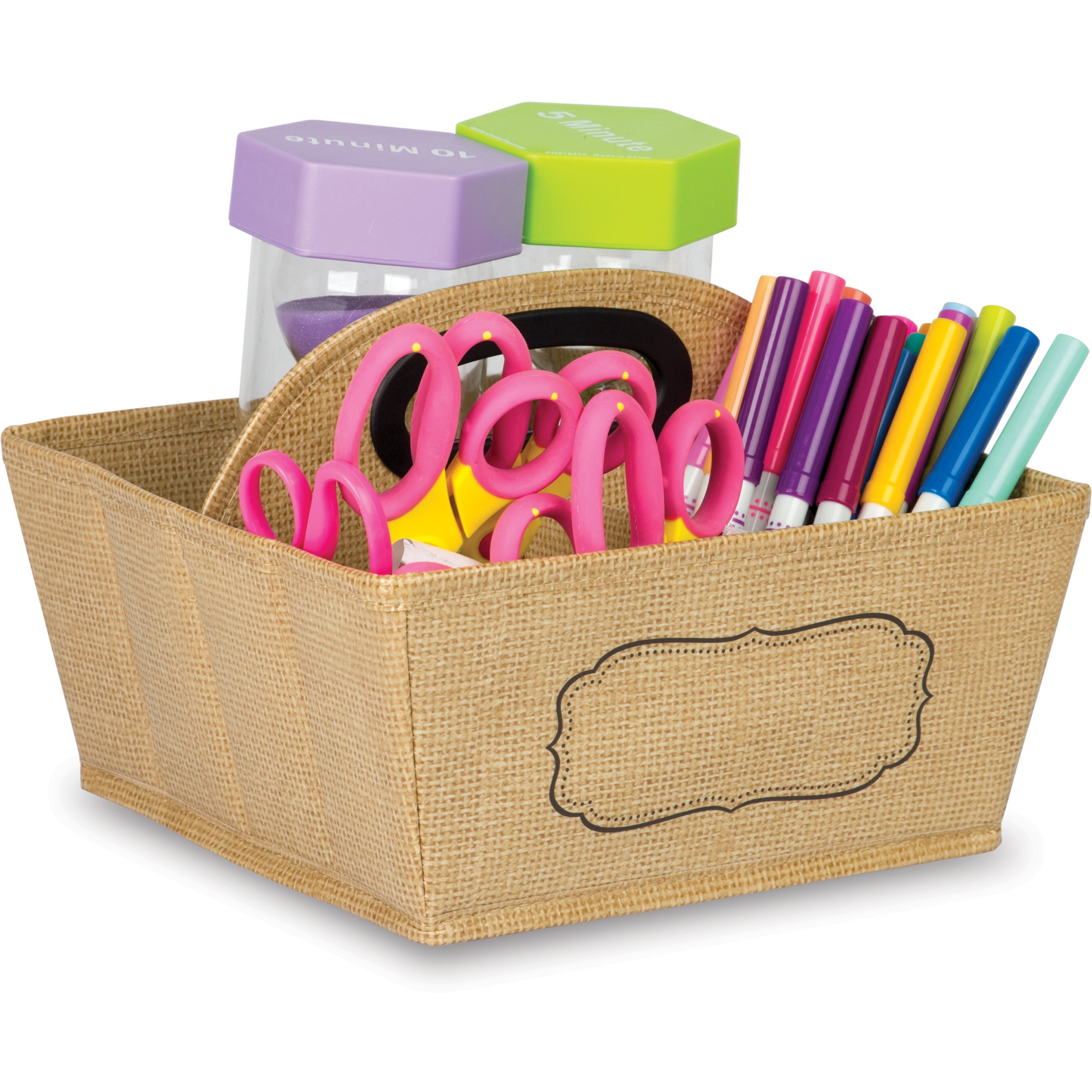 Teacher Created Resources Burlap Storage Caddy - External Dimensions: 6 Teacher Created Resources Burlap Storage Caddy - External Dimensions: 6
