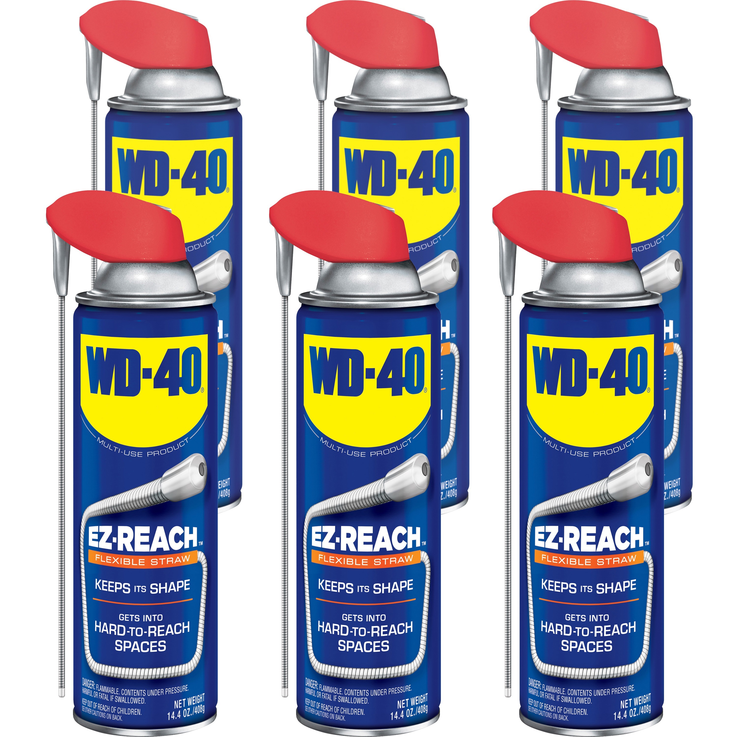 WD-40 EZ Reach Flexible Straw Lubricant - 14.40 fl oz - Corrosion Resistant - 6 / Carton WD-40 EZ Reach Flexible Straw Lubricant - 14.40 fl oz - Corrosion Resistant - 6 / Carton