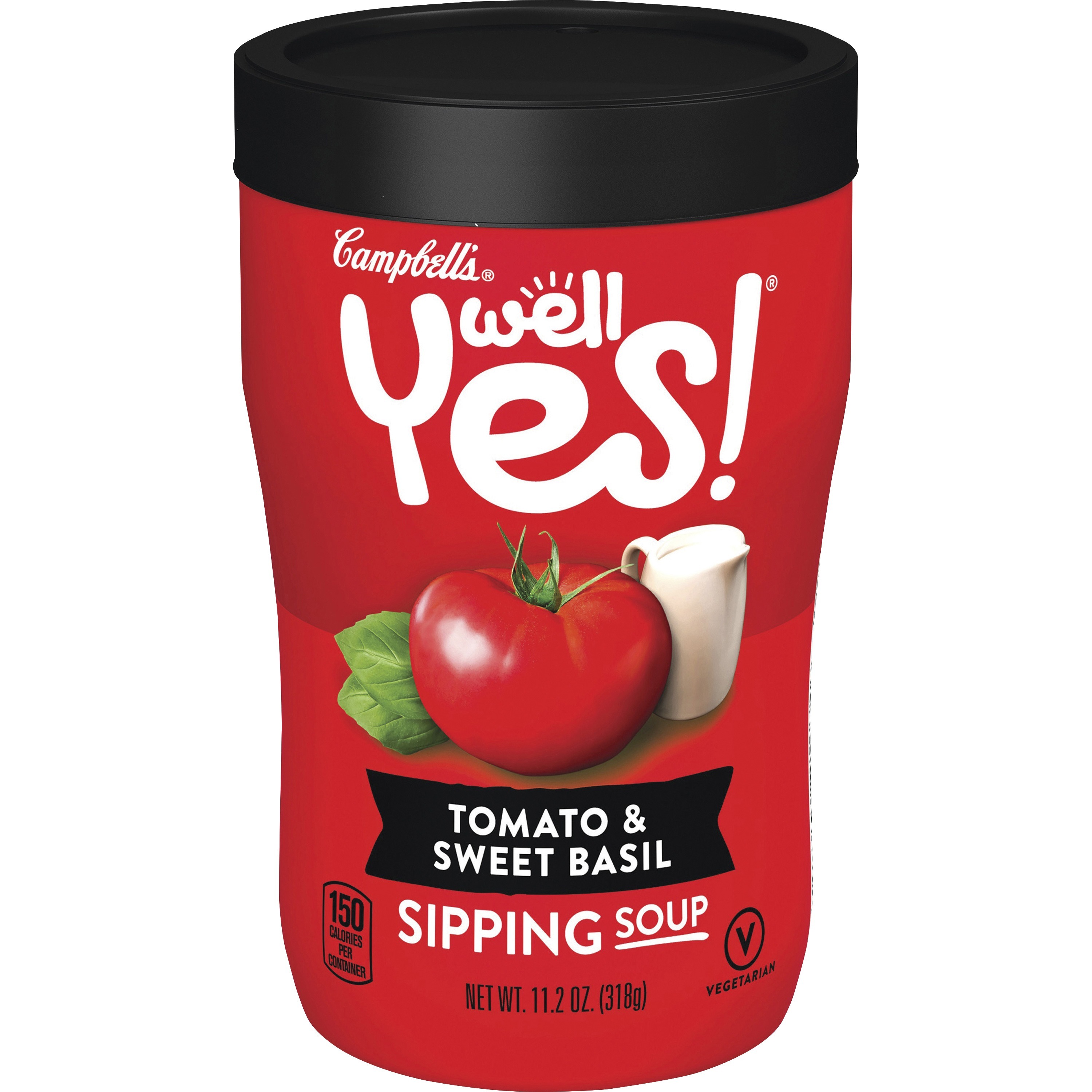 Campbell's Tomato & Sweet Basil Sipping Soup - No Artificial Color, No Artificial Flavor - Tomato & Sweet Basil - Can - 1 Serving Can - 11.10 oz - 8 / Carton Campbell's Tomato & Sweet Basil Sipping Soup - No Artificial Color, No Artificial Flavor - Tomato & Sweet Basil - Can - 1 Serving Can - 11.10 oz - 8 / Carton
