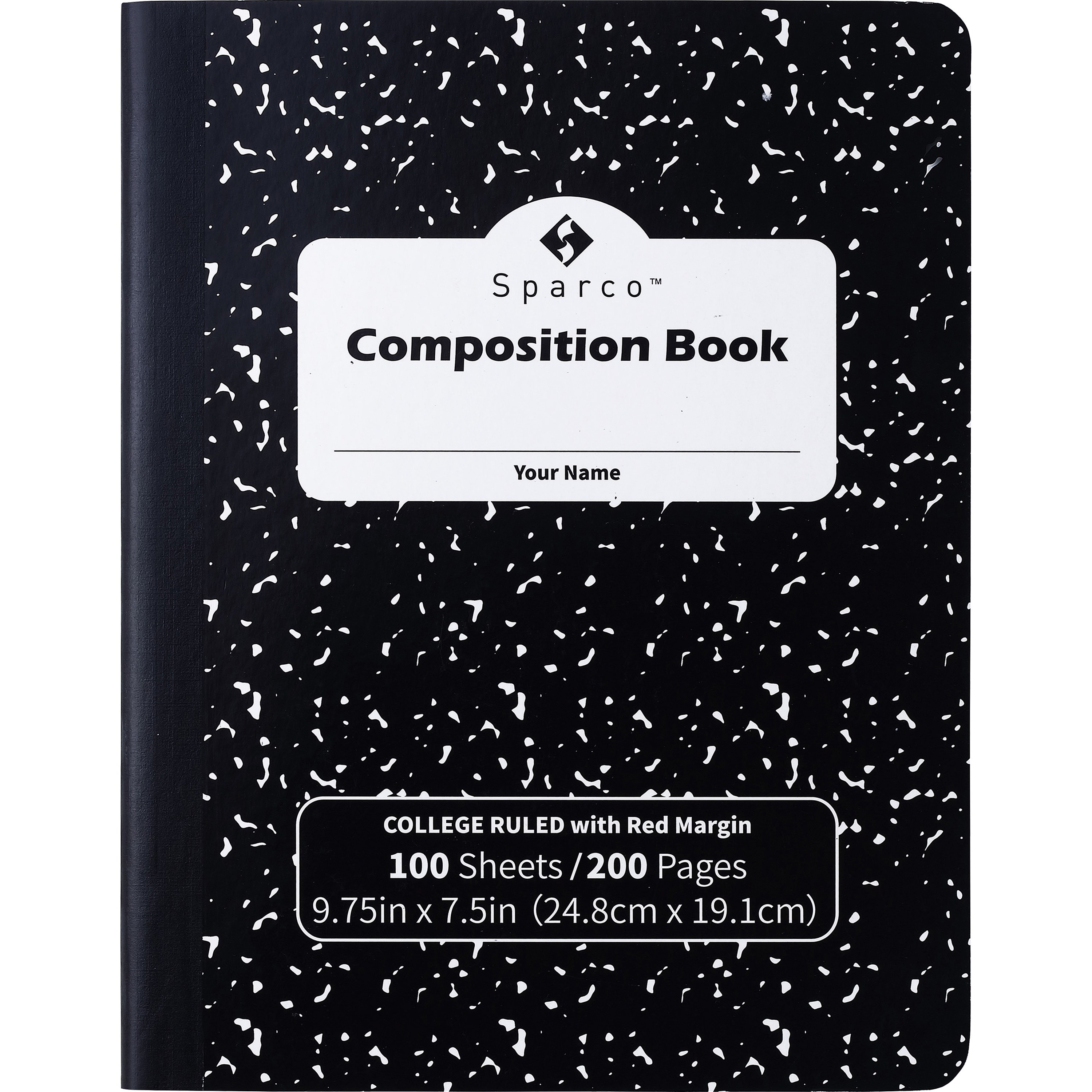 Sparco College Ruled Composition Notebook - 100 Pages - Sewn - Front Ruling Surface - 2.10 Sparco College Ruled Composition Notebook - 100 Pages - Sewn - Front Ruling Surface - 2.10