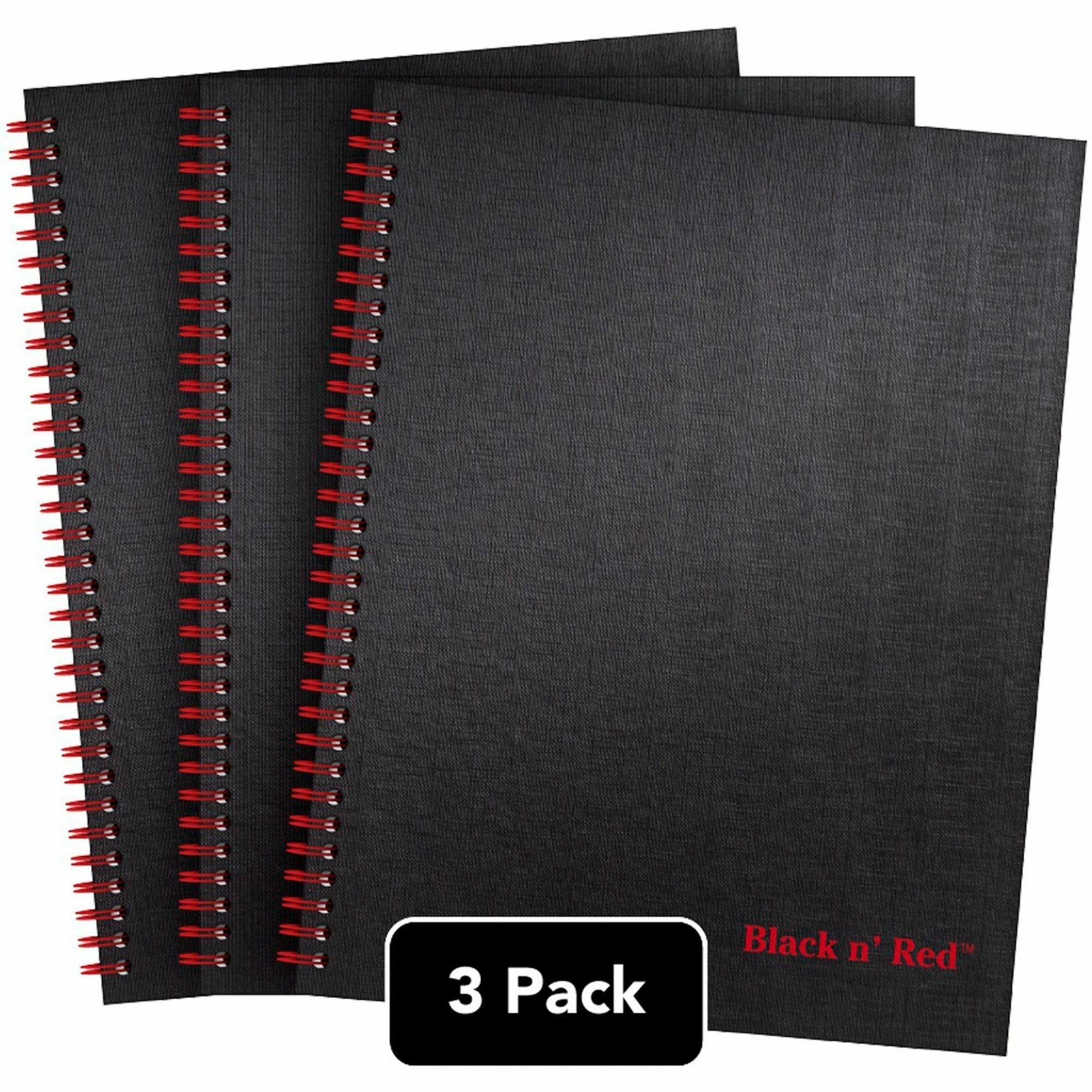 Black n' Red Hardcover Twinwire Business Notebook - Twin Wirebound - 12 Black n' Red Hardcover Twinwire Business Notebook - Twin Wirebound - 12