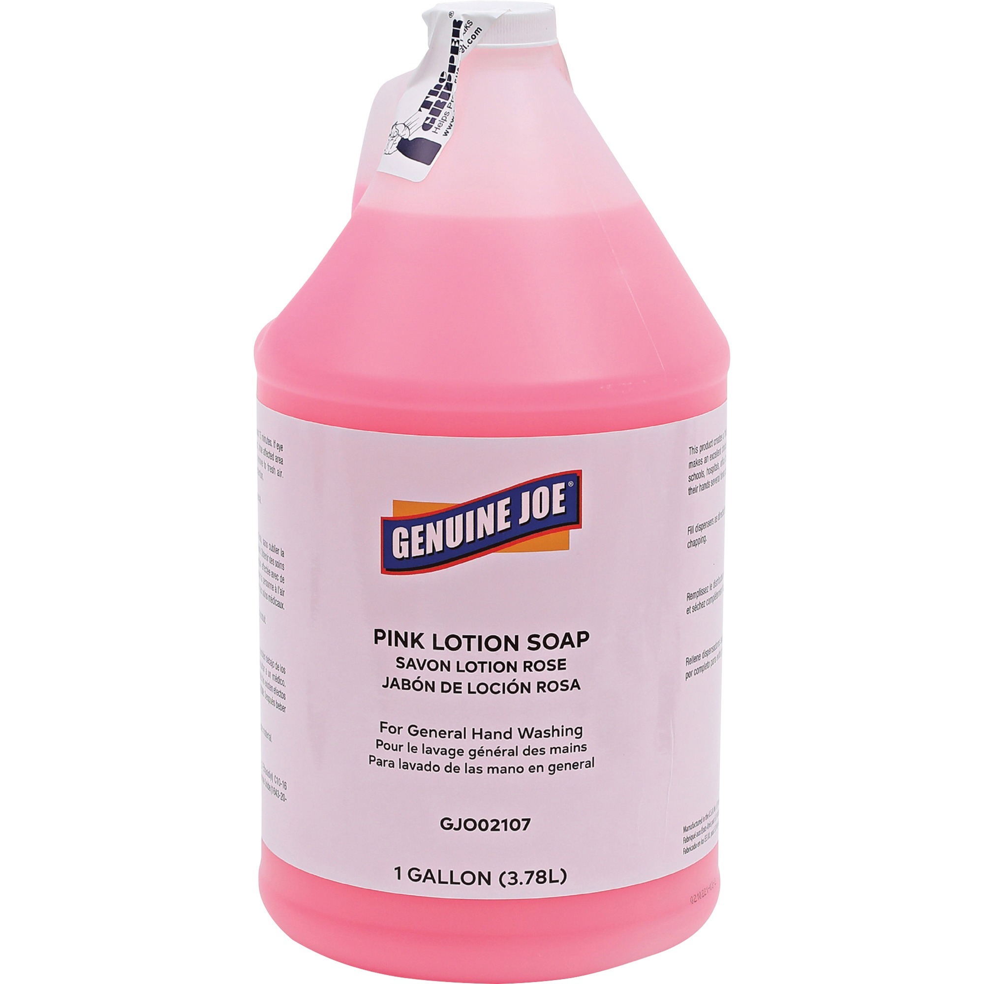 Genuine Joe Pink Lotion Soap - 1 gal (3.8 L) - Pump Bottle Dispenser - Hand, Skin - Pink - Rich Lather - 1 Each Genuine Joe Pink Lotion Soap - 1 gal (3.8 L) - Pump Bottle Dispenser - Hand, Skin - Pink - Rich Lather - 1 Each