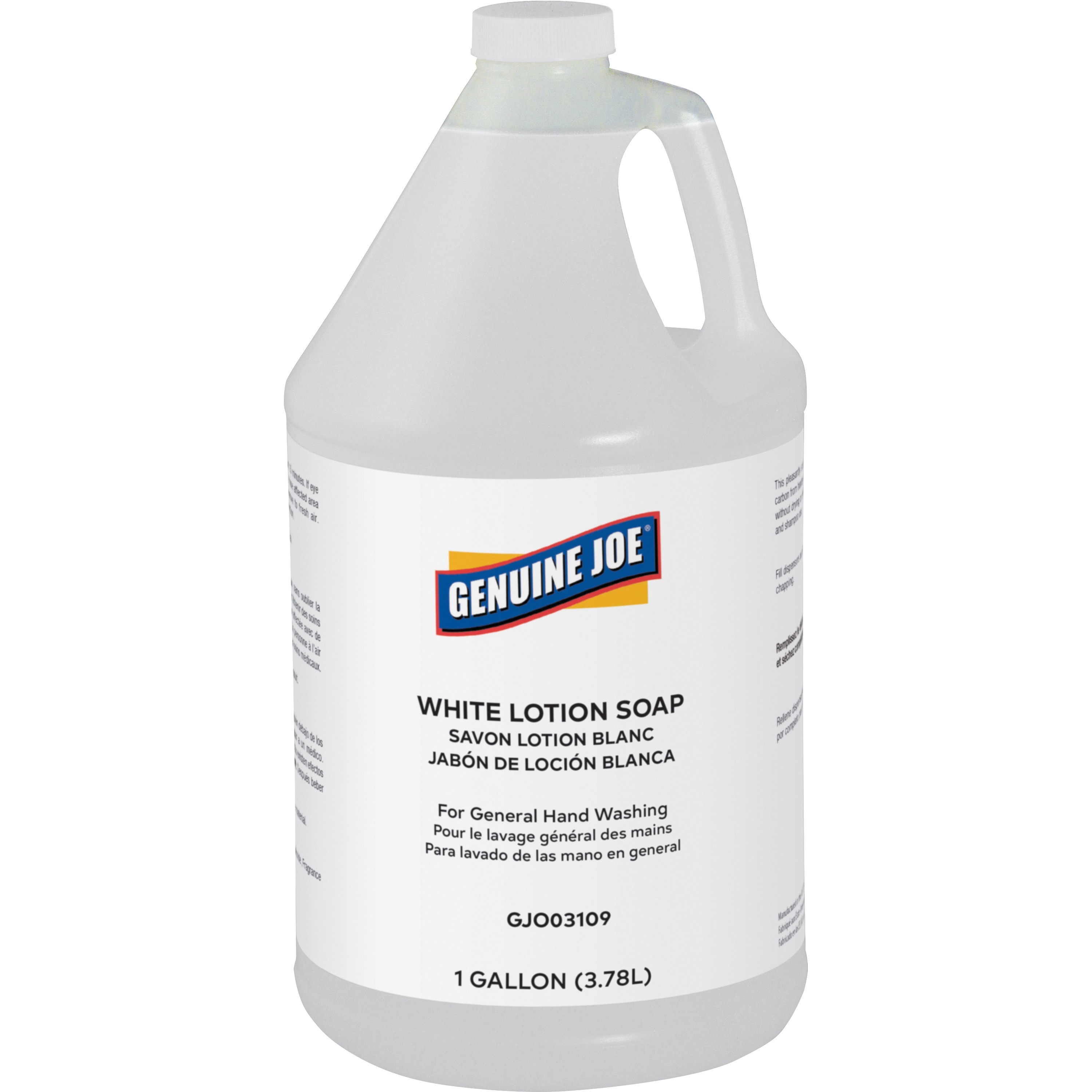 Genuine Joe Lotion Soap - 1 gal (3.8 L) - Grease Remover, Grime Remover, Dirt Remover, Ink Remover, Oil Remover, Carbon Remover - Hand, Skin - White - Pleasant Scent - 1 Each Genuine Joe Lotion Soap - 1 gal (3.8 L) - Grease Remover, Grime Remover, Dirt Remover, Ink Remover, Oil Remover, Carbon Remover - Hand, Skin - White - Pleasant Scent - 1 Each