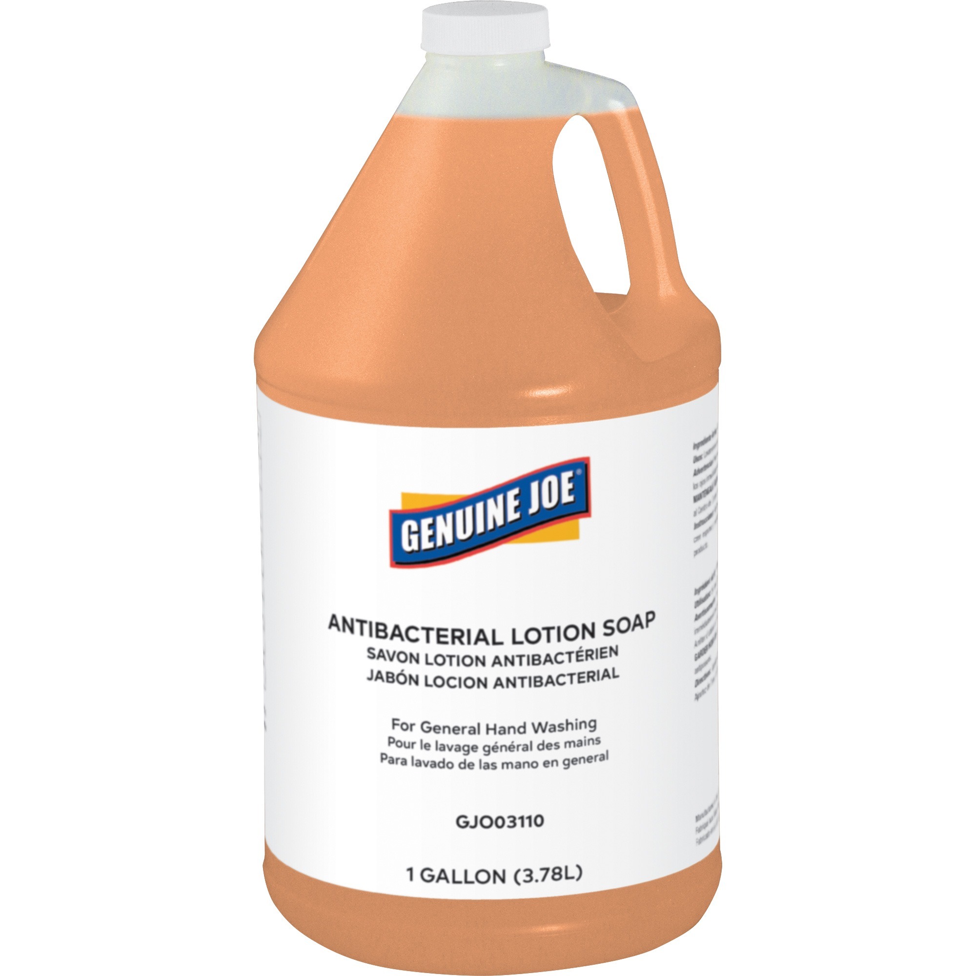 Genuine Joe Antibacterial Lotion Soap - 1 gal (3.8 L) - Bacteria Remover, Grime Remover, Dirt Remover - Hand - Antibacterial - Orange - Anti-septic, Pleasant Scent - 4 / Carton Genuine Joe Antibacterial Lotion Soap - 1 gal (3.8 L) - Bacteria Remover, Grime Remover, Dirt Remover - Hand - Antibacterial - Orange - Anti-septic, Pleasant Scent - 4 / Carton