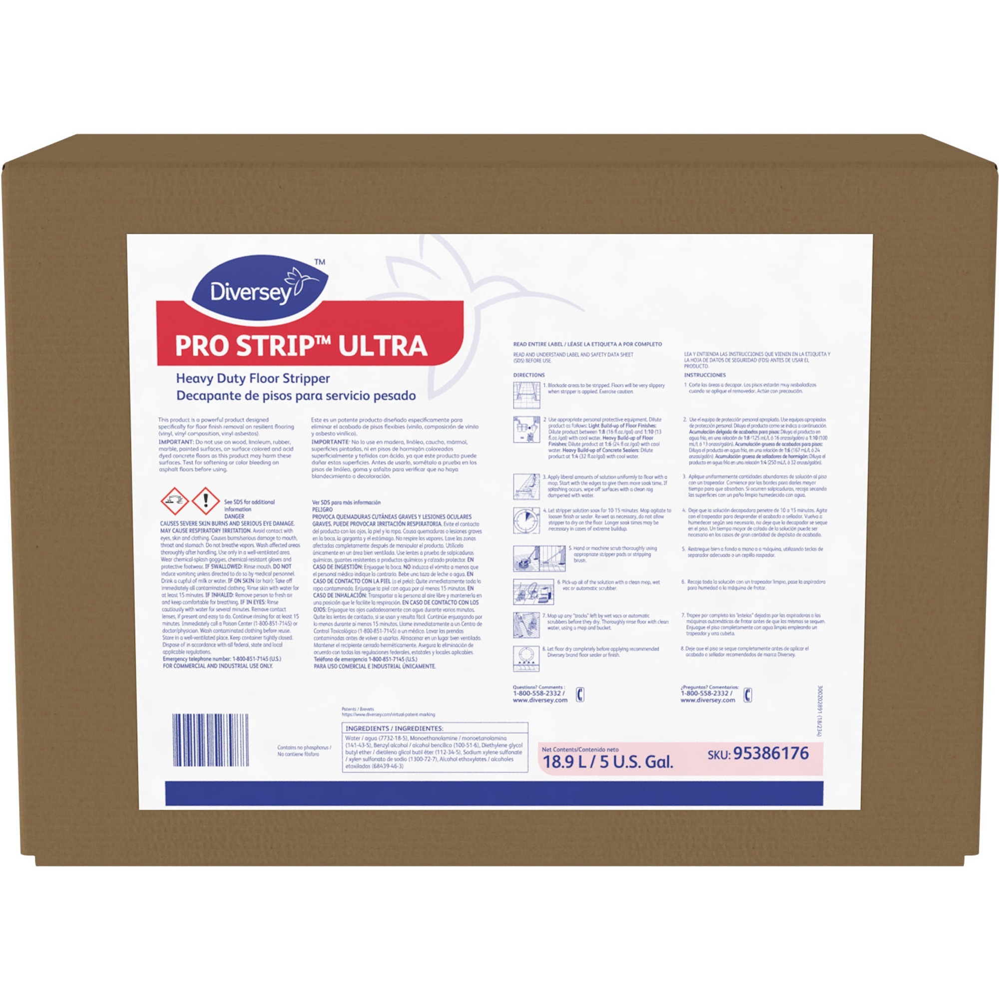 Diversey Pro Strip ULTRA Heavy Duty Stripper - 640 fl oz (20 quart) - Cherry Almond Scent - 1 Each - Heavy Duty - Red Diversey Pro Strip ULTRA Heavy Duty Stripper - 640 fl oz (20 quart) - Cherry Almond Scent - 1 Each - Heavy Duty - Red