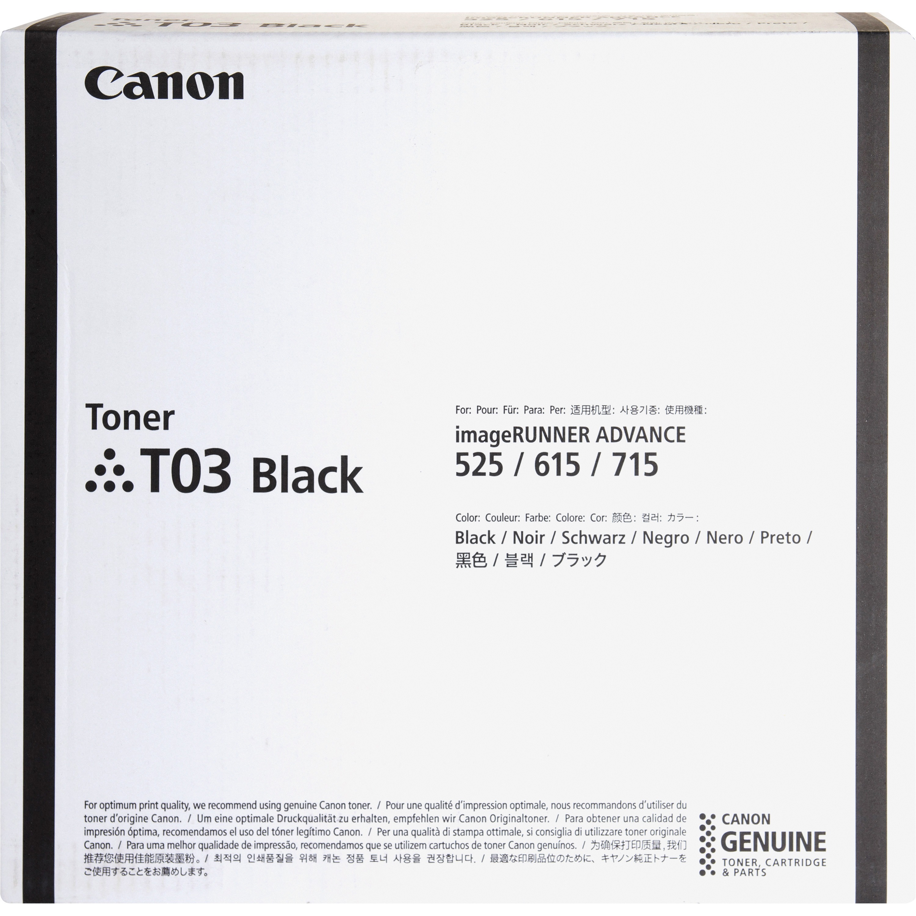 T03 Original Laser Toner Cartridge - Black - 1 Each by Canon