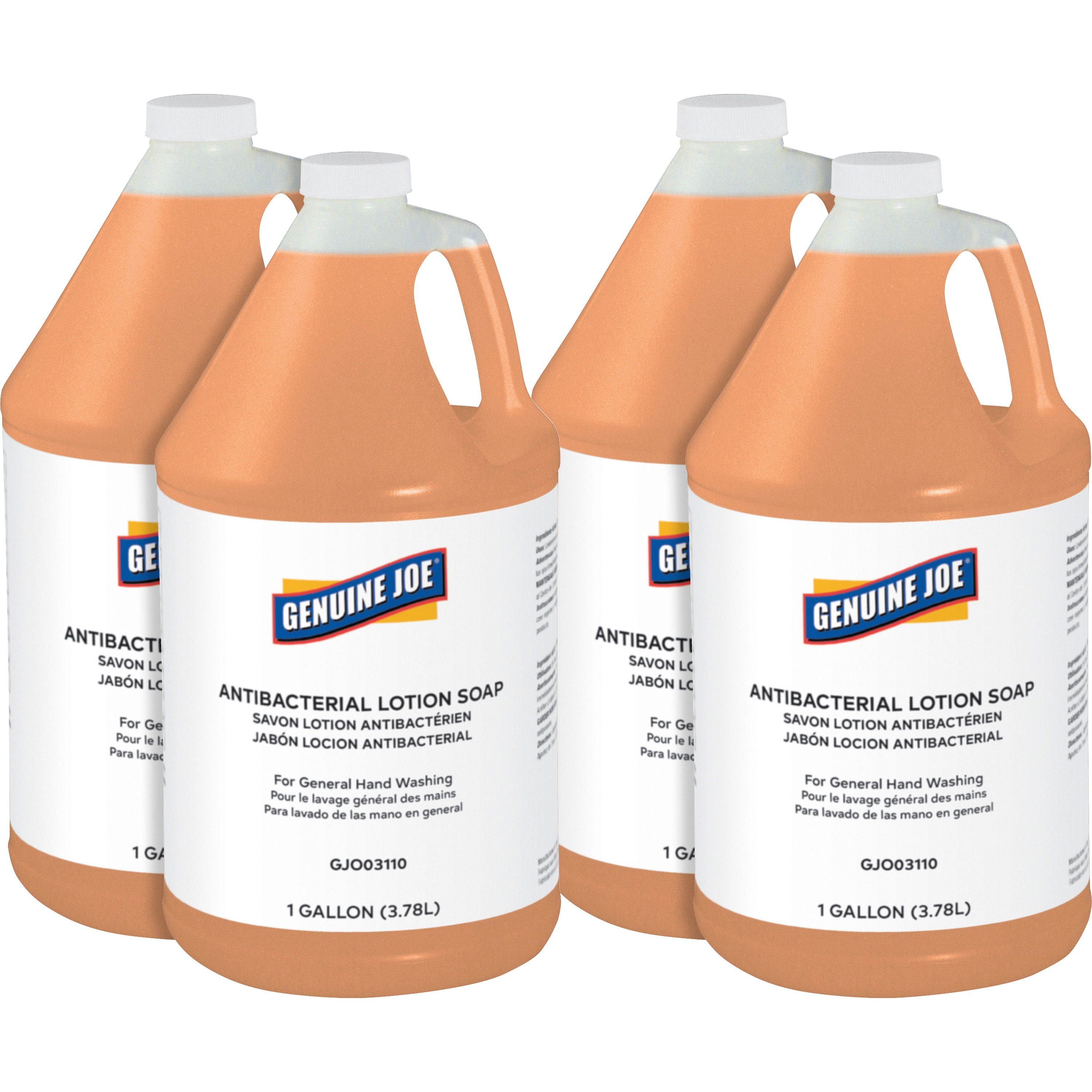 Genuine Joe Antibacterial Lotion Soap - 1 gal (3.8 L) - Bacteria Remover, Grime Remover, Dirt Remover - Hand - Antibacterial - Orange - Anti-septic, Pleasant Scent - 4 / Carton Genuine Joe Antibacterial Lotion Soap - 1 gal (3.8 L) - Bacteria Remover, Grime Remover, Dirt Remover - Hand - Antibacterial - Orange - Anti-septic, Pleasant Scent - 4 / Carton