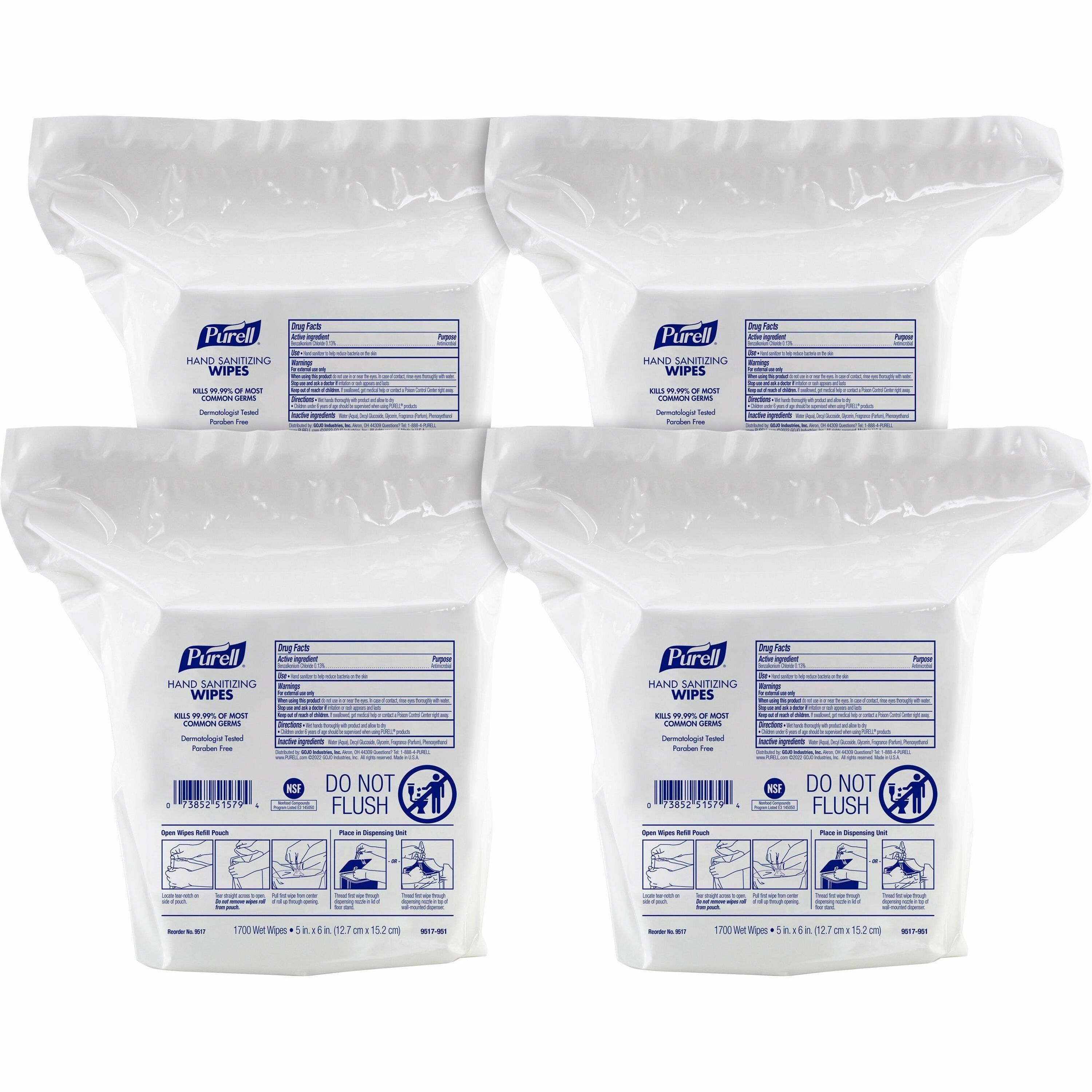 PURELL Refill Pouch Hand Sanitizing Wipes - 5 PURELL Refill Pouch Hand Sanitizing Wipes - 5
