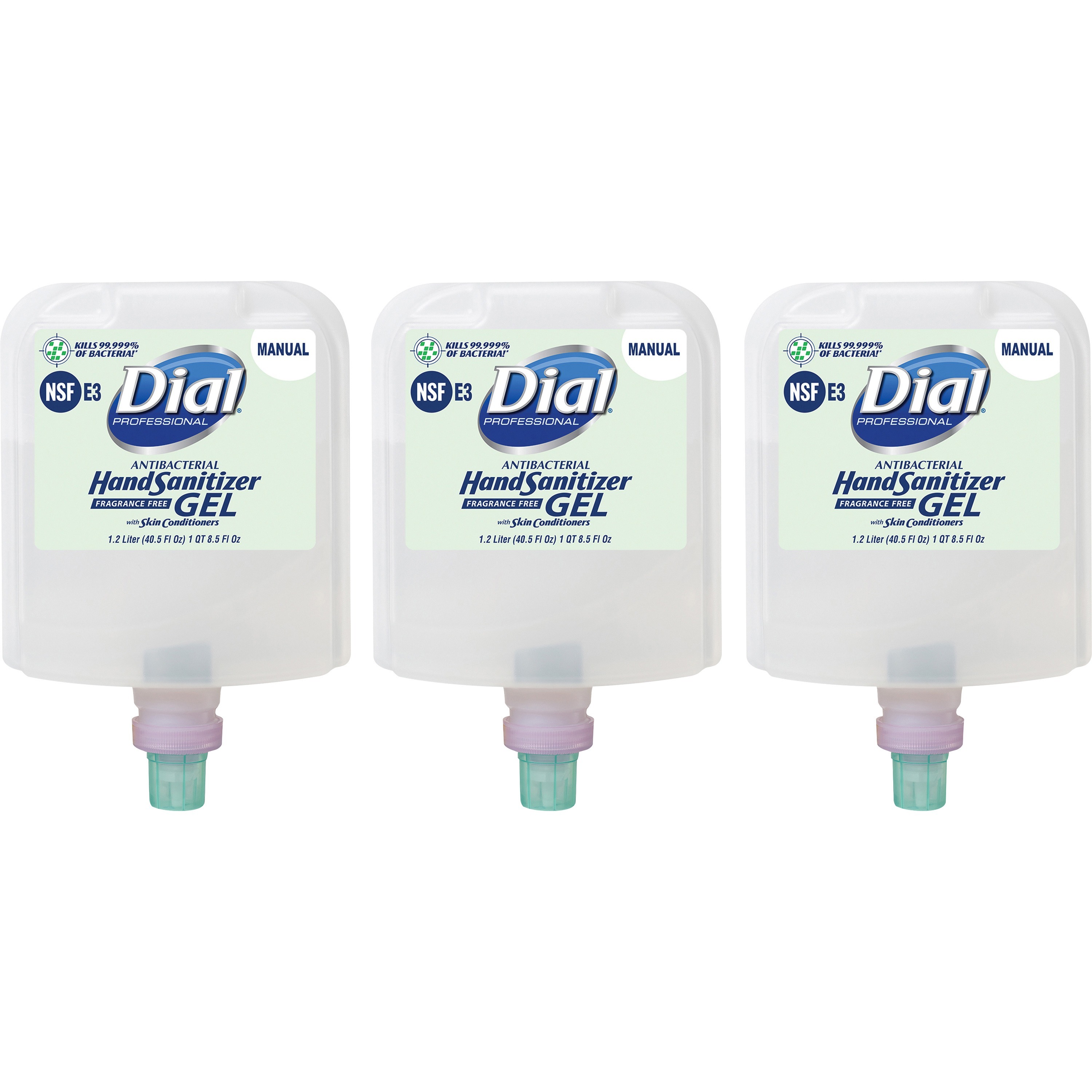 Dial Hand Sanitizer Gel Refill - 40.5 fl oz (1197.7 mL) - Bacteria Remover - Healthcare, Daycare, Office, School, Restaurant - Clear - Dye-free, Fragrance-free - 3 / Carton Dial Hand Sanitizer Gel Refill - 40.5 fl oz (1197.7 mL) - Bacteria Remover - Healthcare, Daycare, Office, School, Restaurant - Clear - Dye-free, Fragrance-free - 3 / Carton