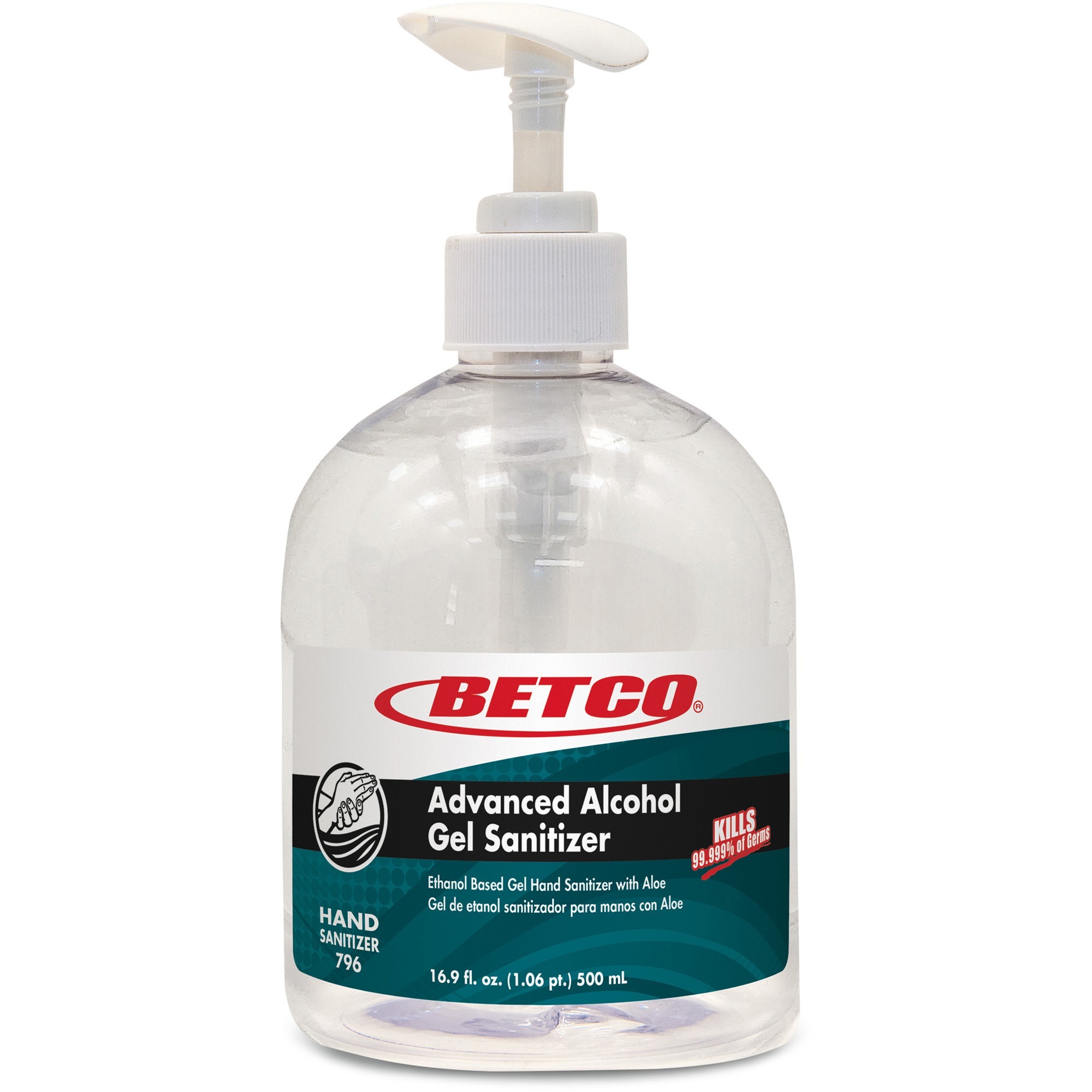 Betco Advanced Hand Sanitizer Gel - Fresh & Light Scent - 16.9 fl oz (500 mL) - Pump Bottle Dispenser - Kill Germs - Skin, Hand - Moisturizing - Clear - Non-sticky, Residue-free, Quick Drying, pH Neutral - 1 Each Betco Advanced Hand Sanitizer Gel - Fresh & Light Scent - 16.9 fl oz (500 mL) - Pump Bottle Dispenser - Kill Germs - Skin, Hand - Moisturizing - Clear - Non-sticky, Residue-free, Quick Drying, pH Neutral - 1 Each