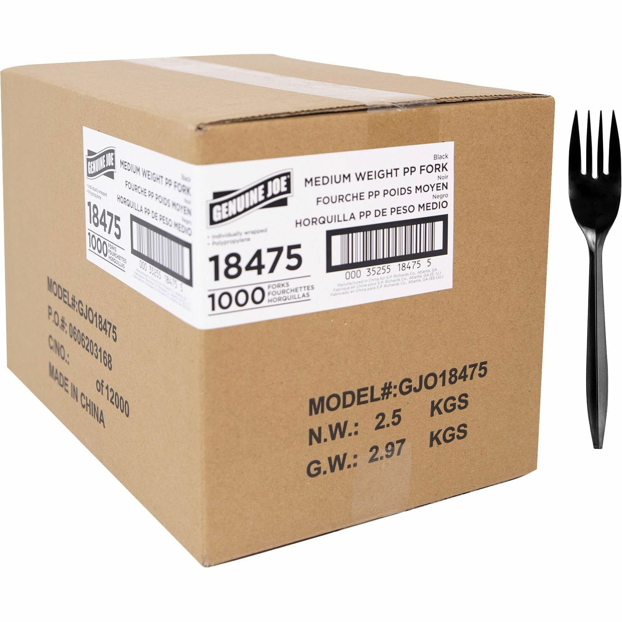 プロキオン４箱 Medium-weight Individually Wrapped Forks by Genuine Joe GJO18475