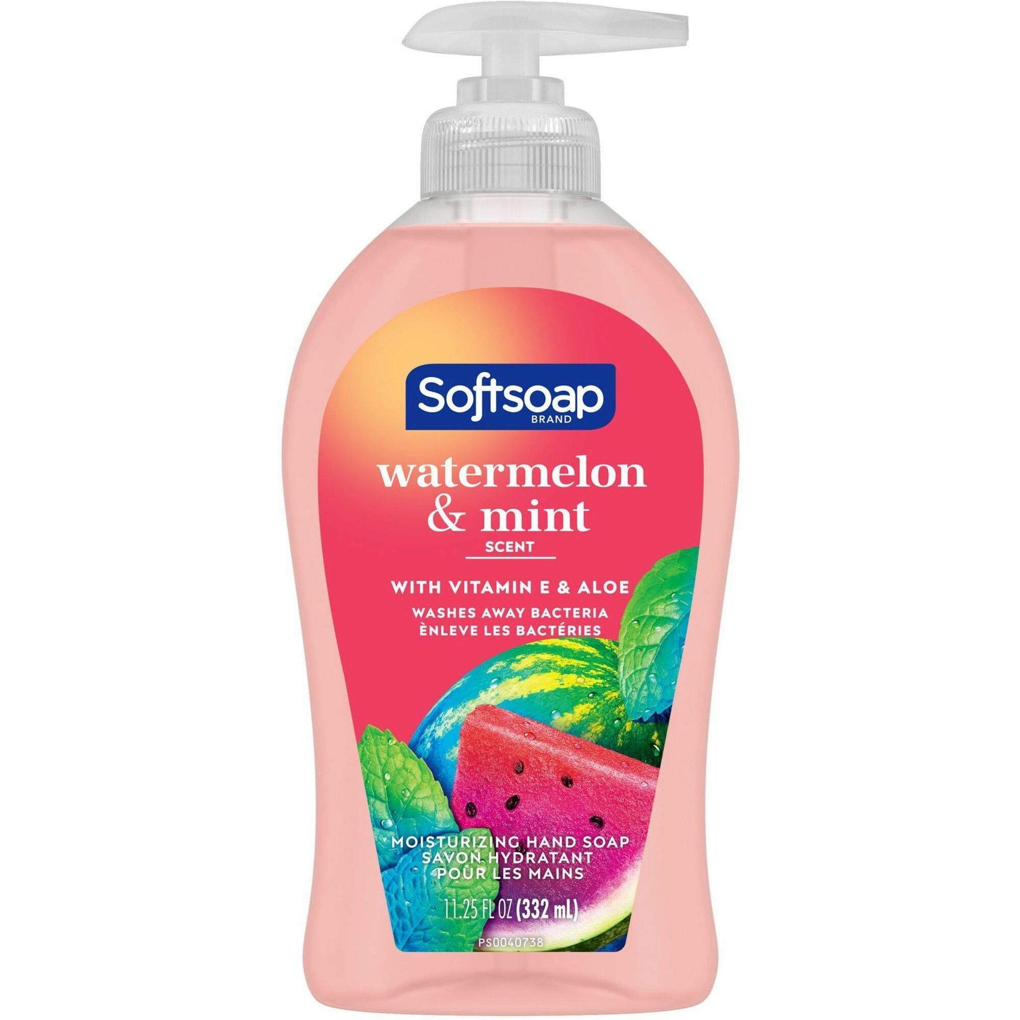 Softsoap Watermelon Hand Soap - Watermelon & Mint ScentFor - 11.3 fl oz (332.7 mL) - Pump Bottle Dispenser - Bacteria Remover, Dirt Remover - Hand, Skin - Moisturizing - Pink - Refillable, Recyclable, Paraben-free, Phthalate-free, Biodegradable - 1 E Softsoap Watermelon Hand Soap - Watermelon & Mint ScentFor - 11.3 fl oz (332.7 mL) - Pump Bottle Dispenser - Bacteria Remover, Dirt Remover - Hand, Skin - Moisturizing - Pink - Refillable, Recyclable, Paraben-free, Phthalate-free, Biodegradable - 1 E