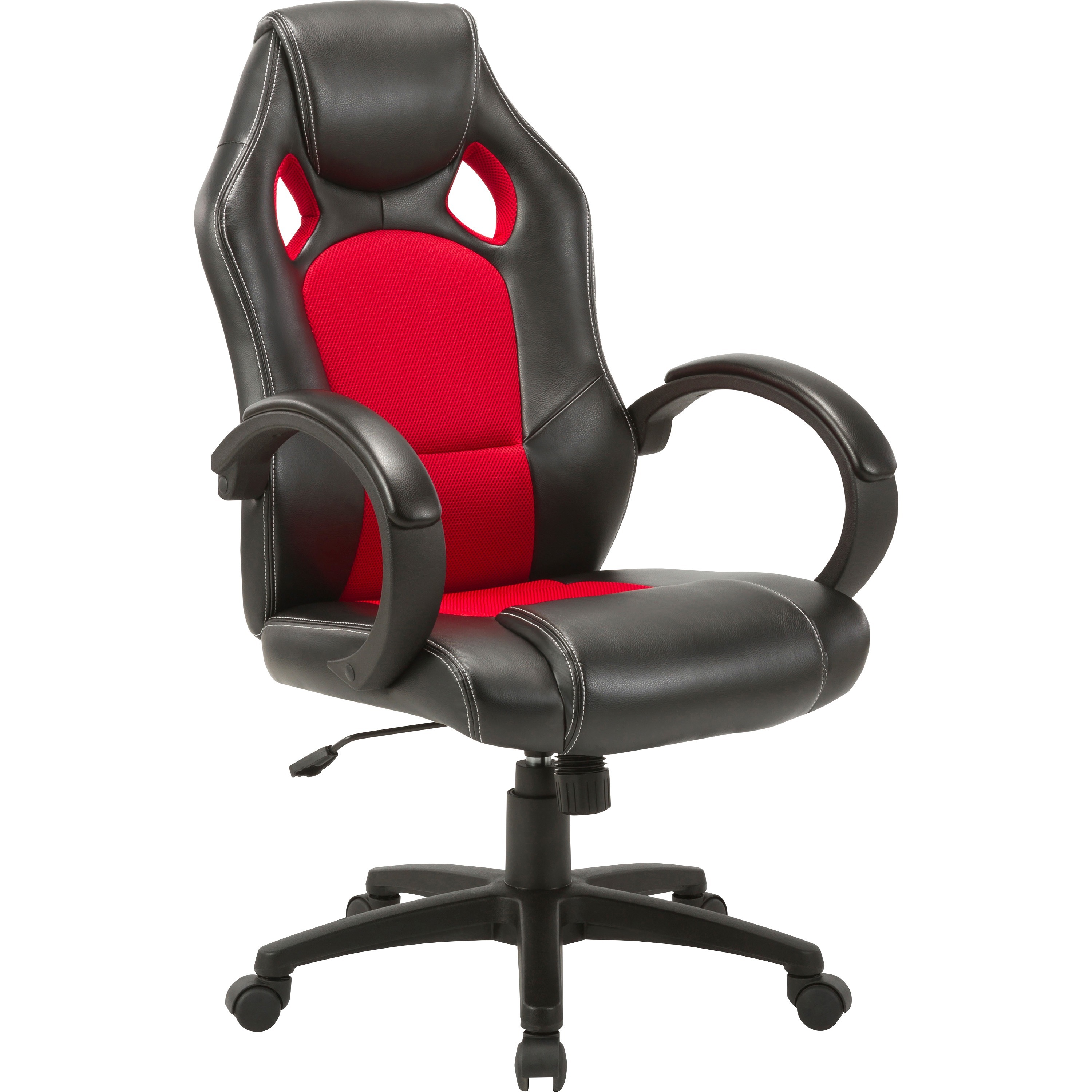 LYS High-back Gaming Chair - For Gaming - Polyurethane, Mesh, Nylon - Red, Black LYS High-back Gaming Chair - For Gaming - Polyurethane, Mesh, Nylon - Red, Black
