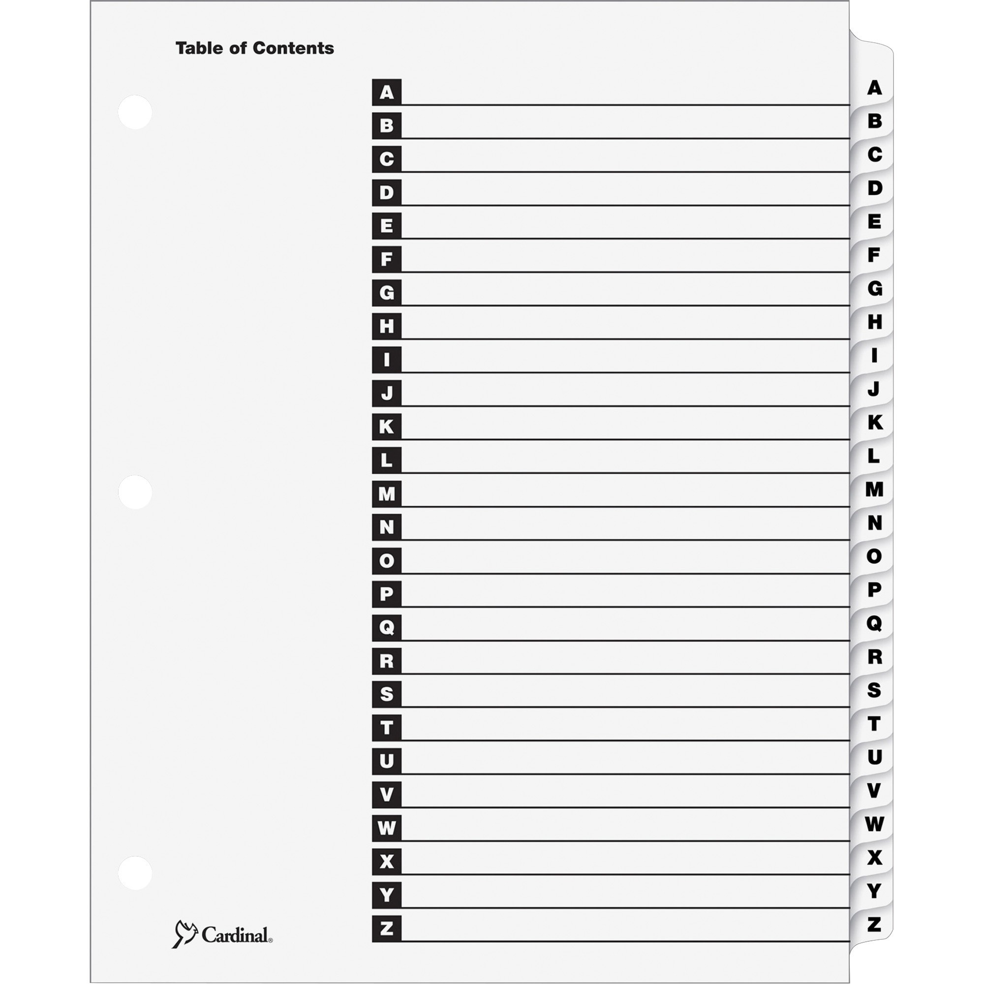 A-Z OneStep Index System by Cardinal® CRD60213 | OnTimeSupplies.com