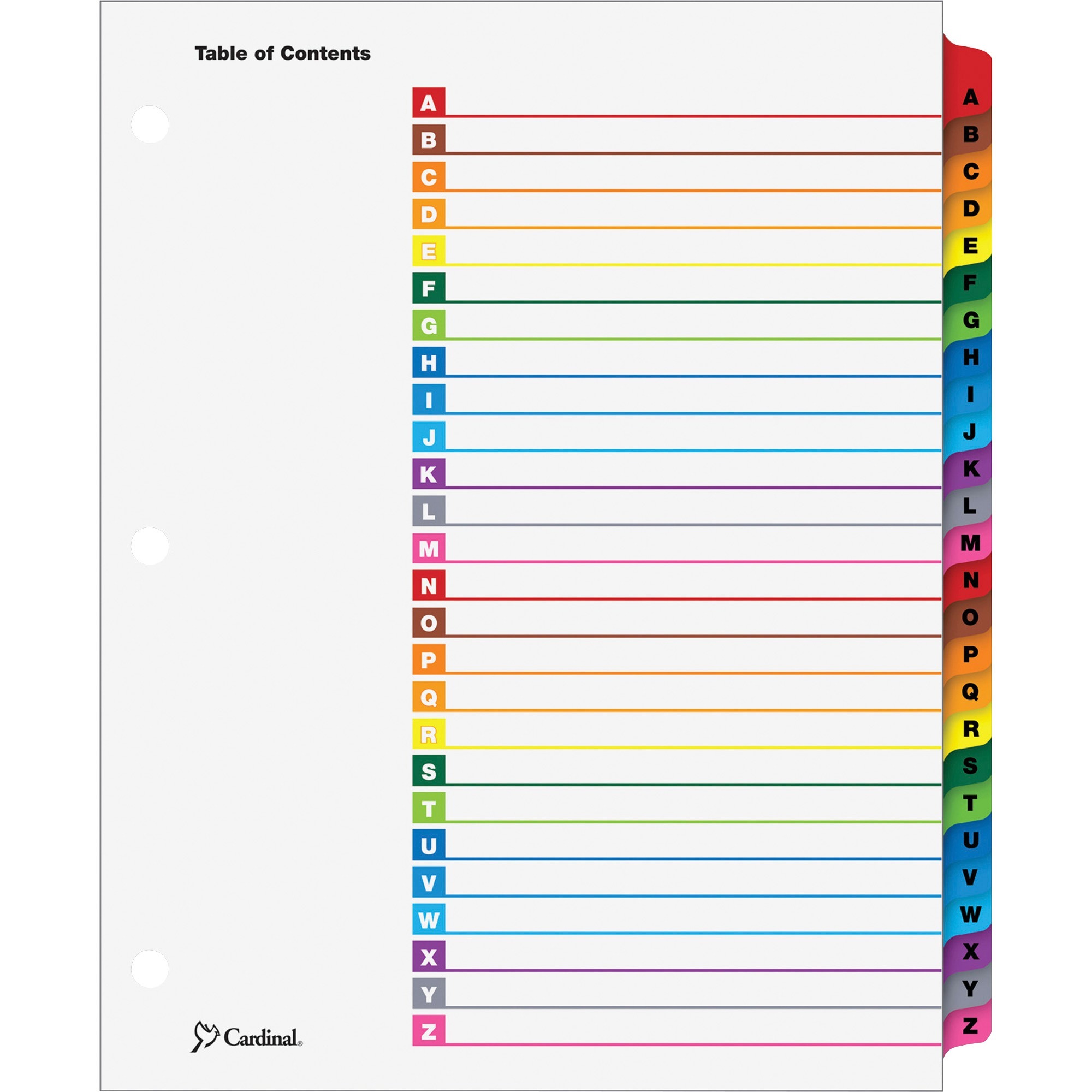 A-Z OneStep Index System by Cardinal® CRD60218 | OnTimeSupplies.com