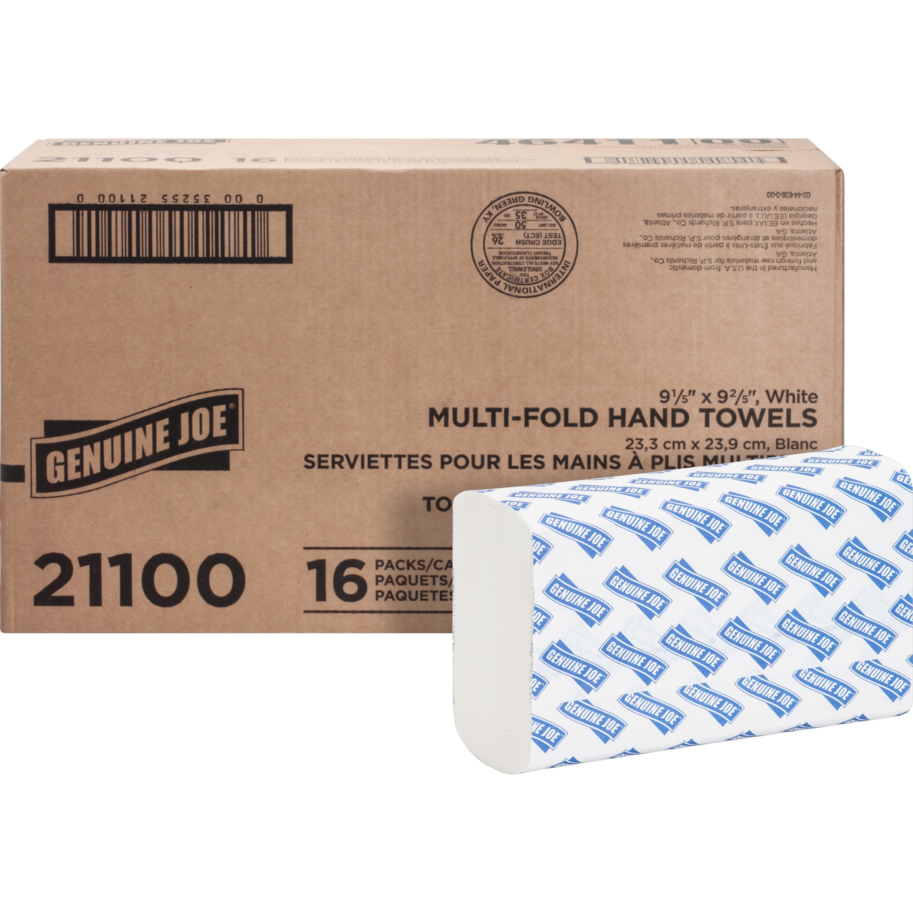 Paper Towel Multi fold 250 sheets White by Genuine Joe GJO21100