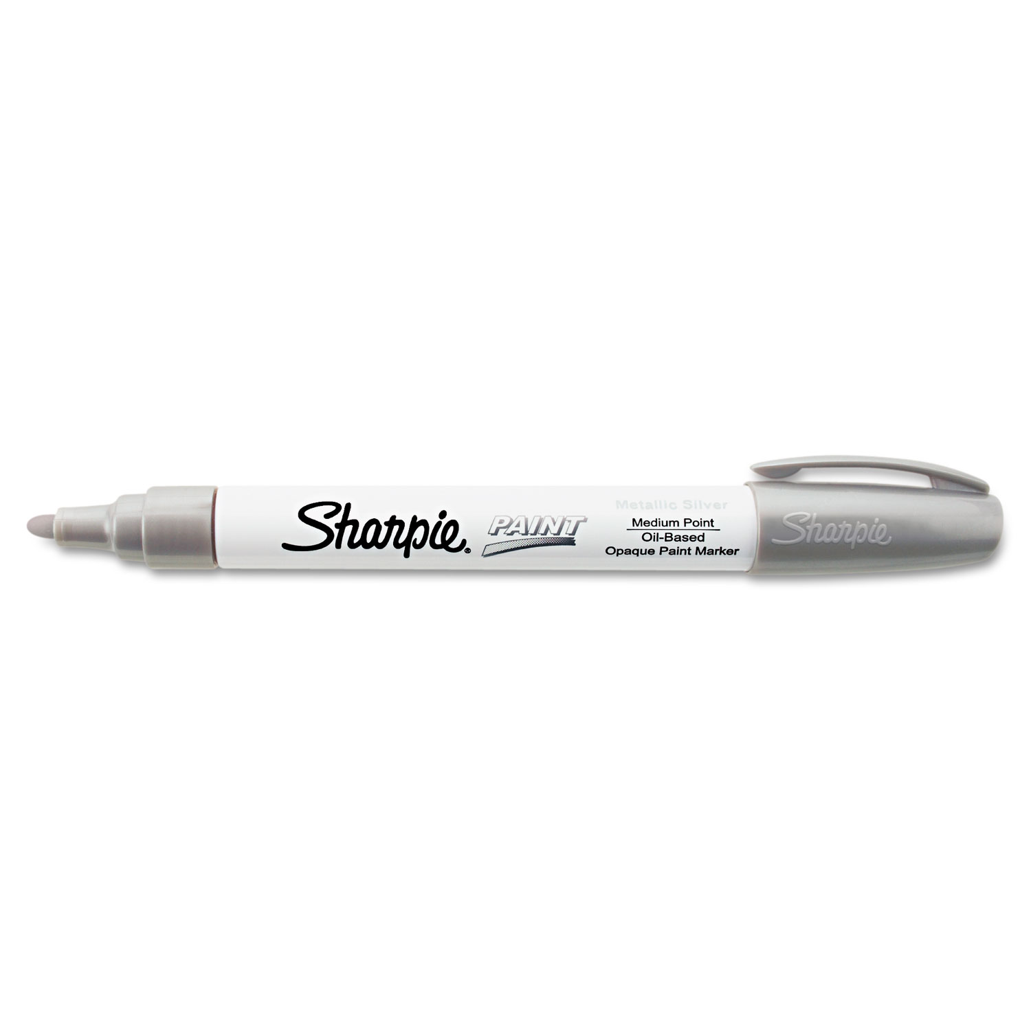 Sharpie Metallic Permanent Marker, Medium Chisel Tip, Silver, Dozen