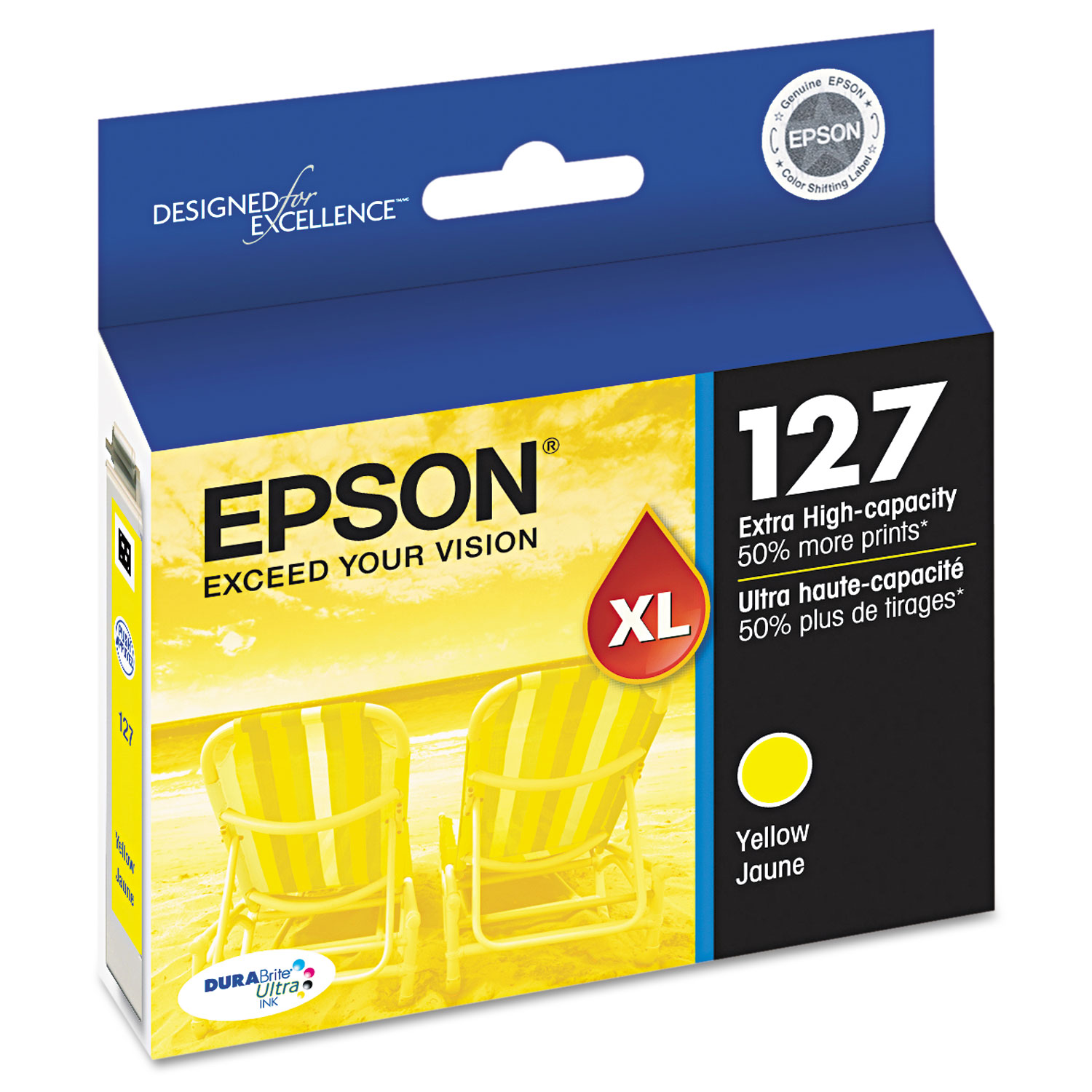 T127420-S (127) DURABrite Ultra Extra High-Yield Ink, Yellow T127420-S (127) DURABrite Ultra Extra High-Yield Ink, Yellow