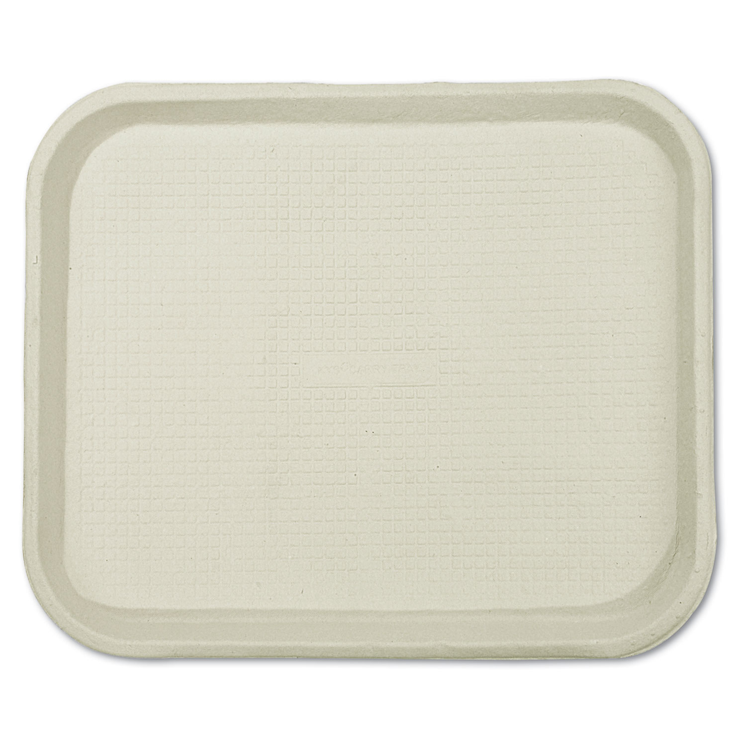 Heavy-Weight Molded Fiber Cafeteria Trays, 3-Comp, 8 1/4 x 9 1/2